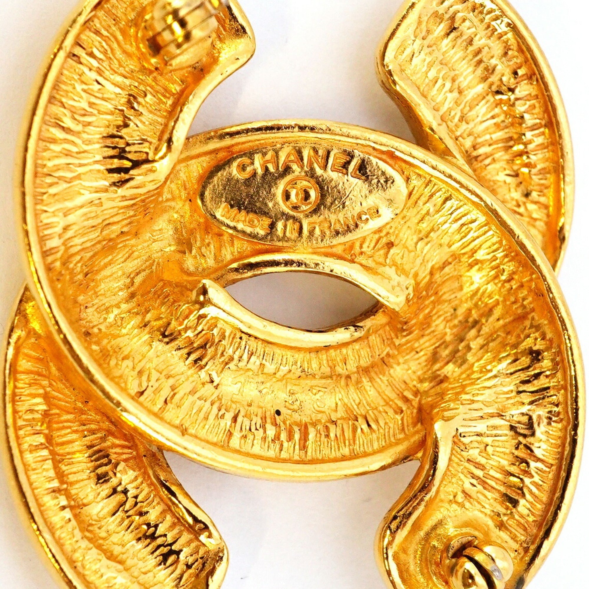 CC Logo Brooch Metal