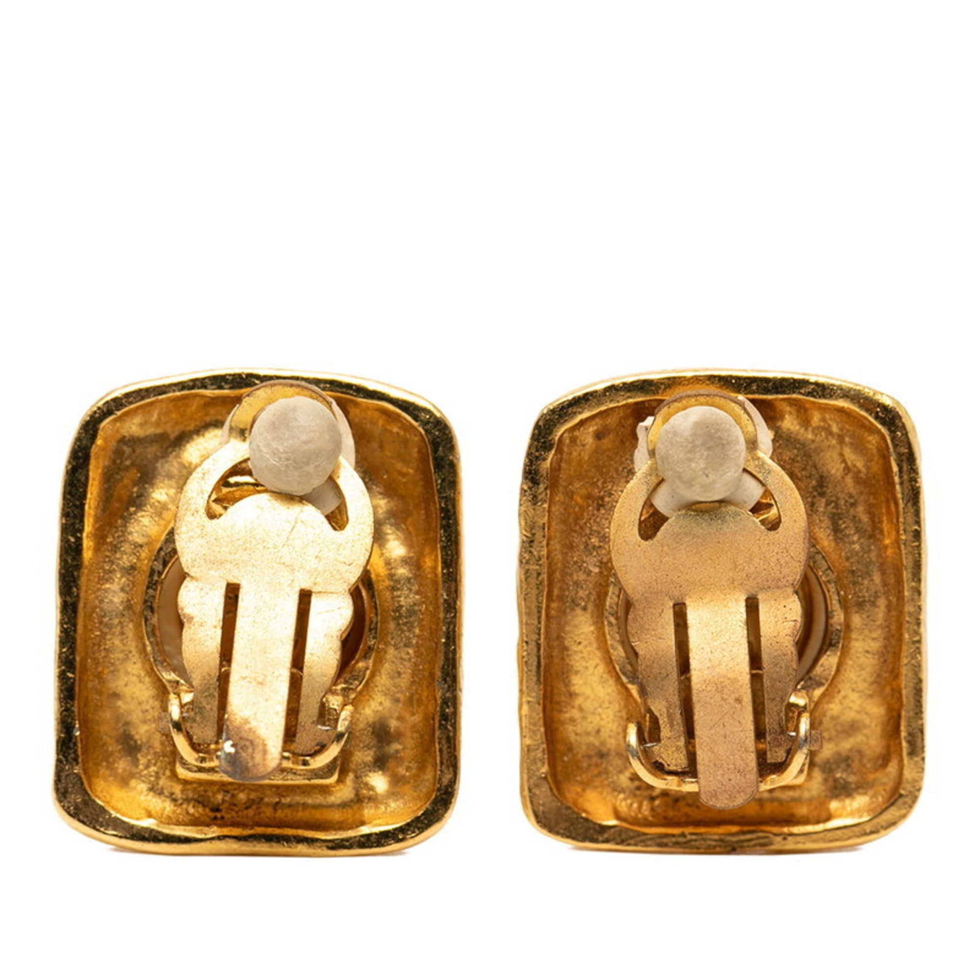 Clip-On Earrings Pearl Clip-On Gold-Tone Metal