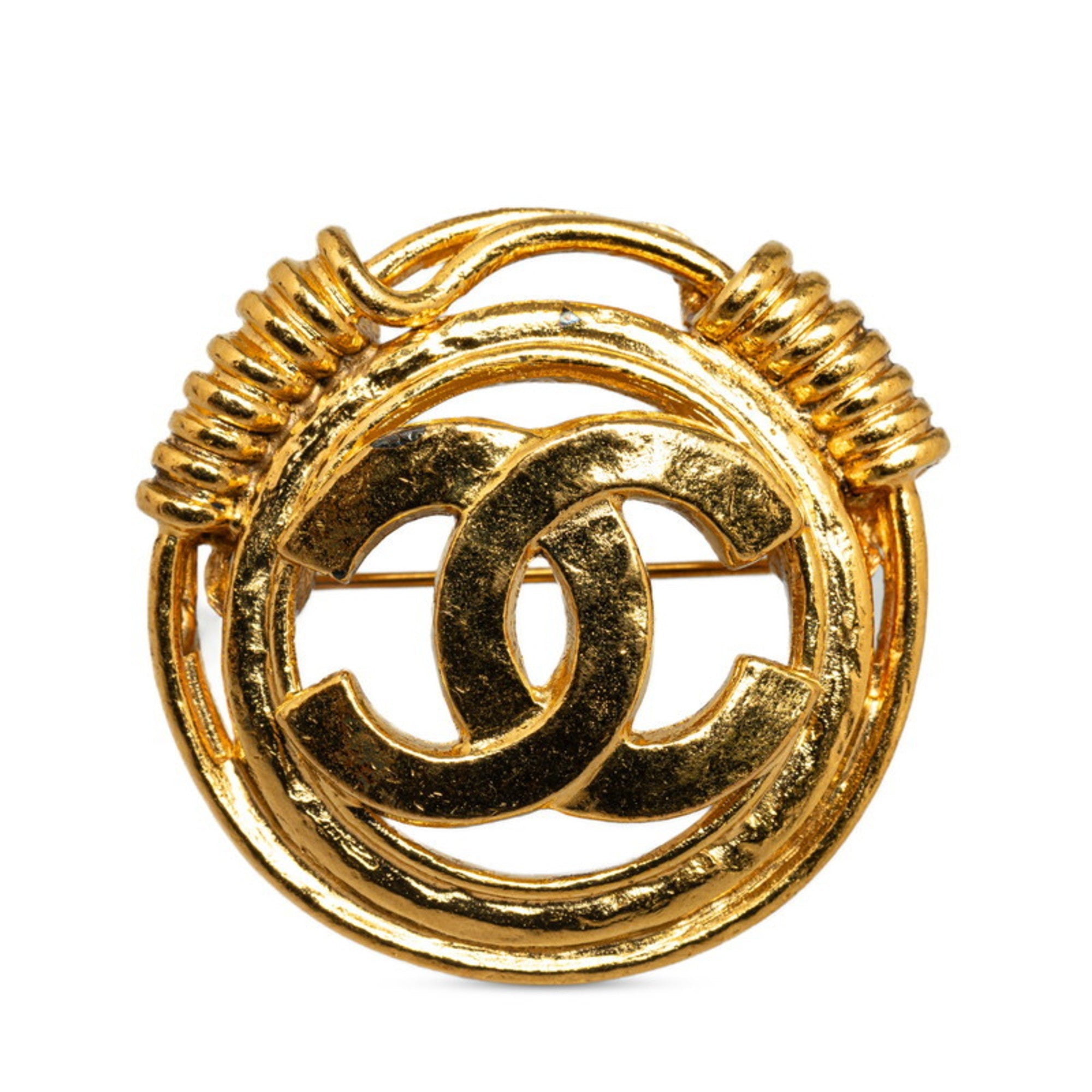 CC Logo Brooch Metal