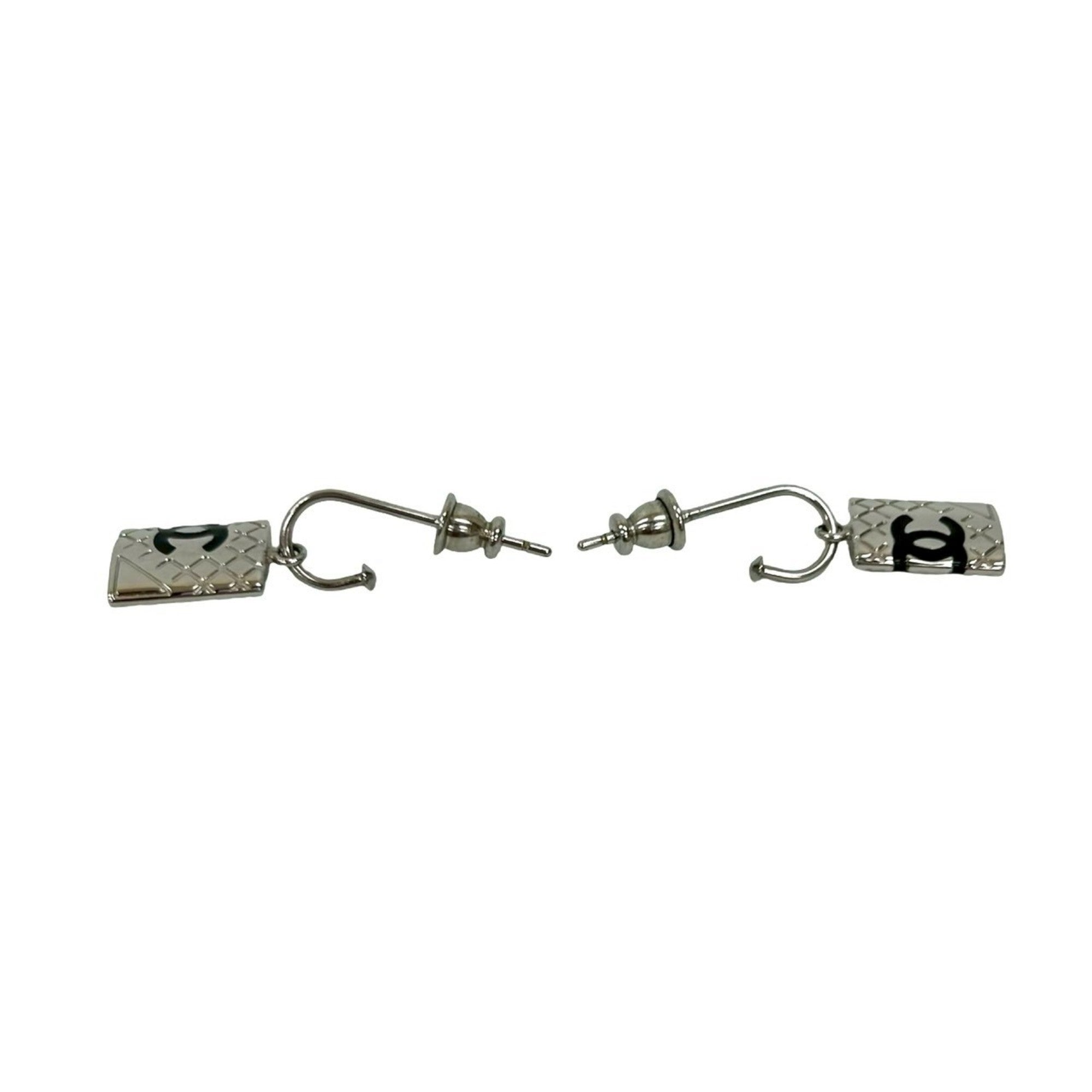CC Logo Earrings Silver-Tone Metal Silver-Tone Metal