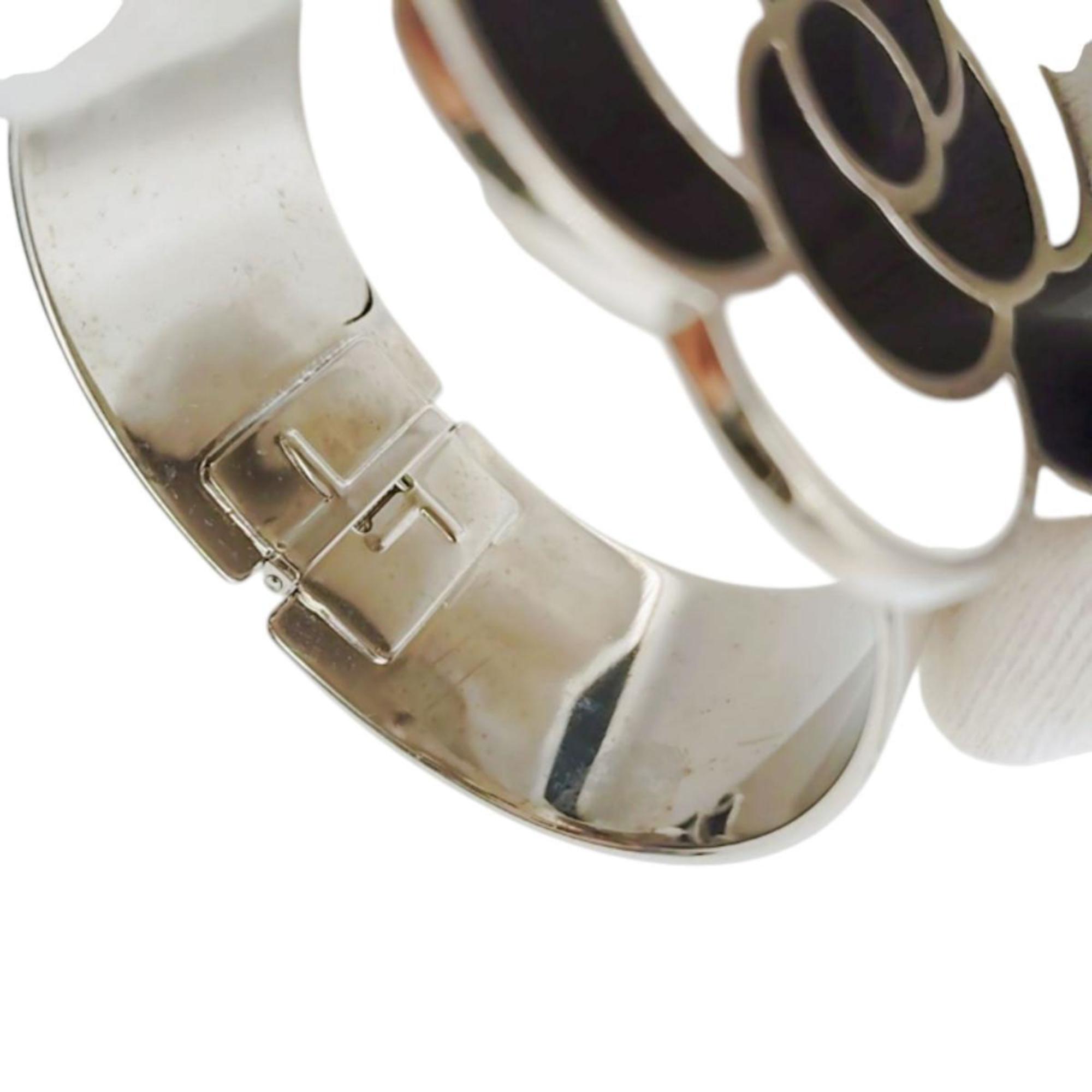 Camellia Bracelet Metal Black and White