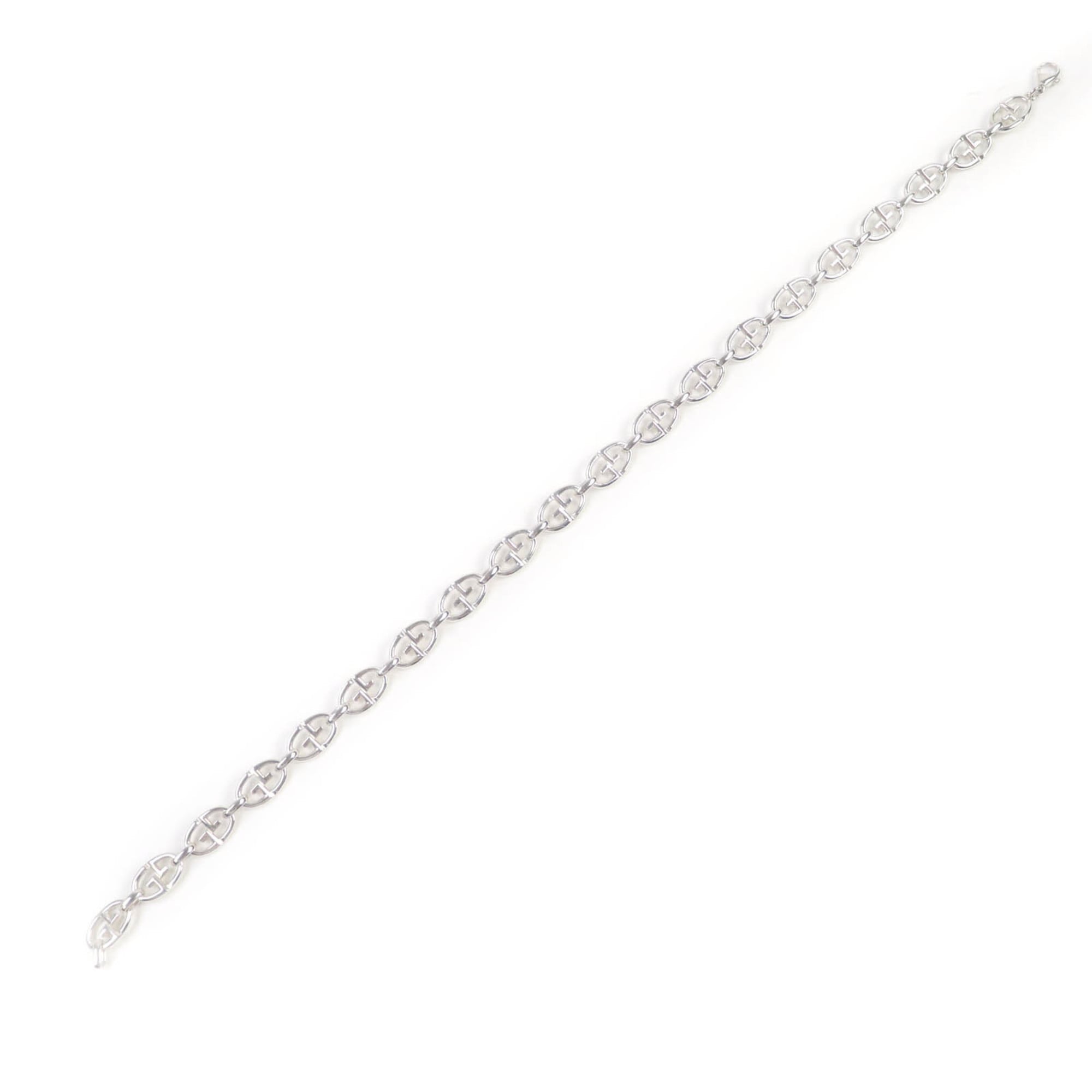 Vintage Double G Anchor Chain Necklace Sterling Silver