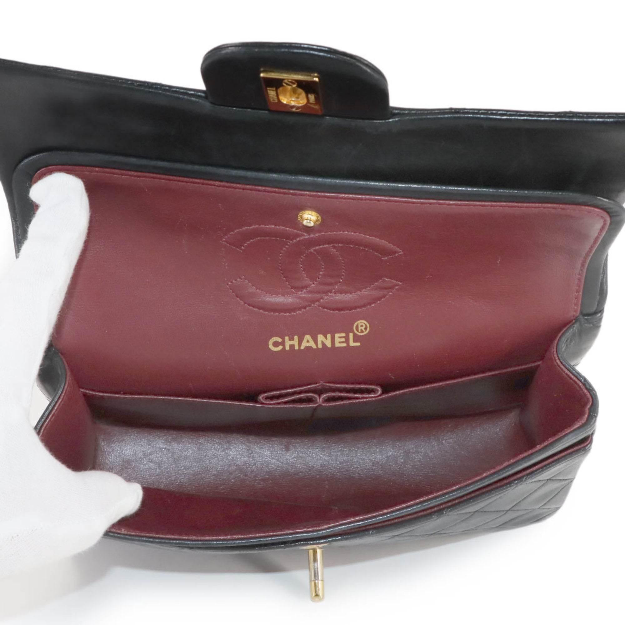 Vintage Classic Double Flap Bag Quilted Lambskin Small