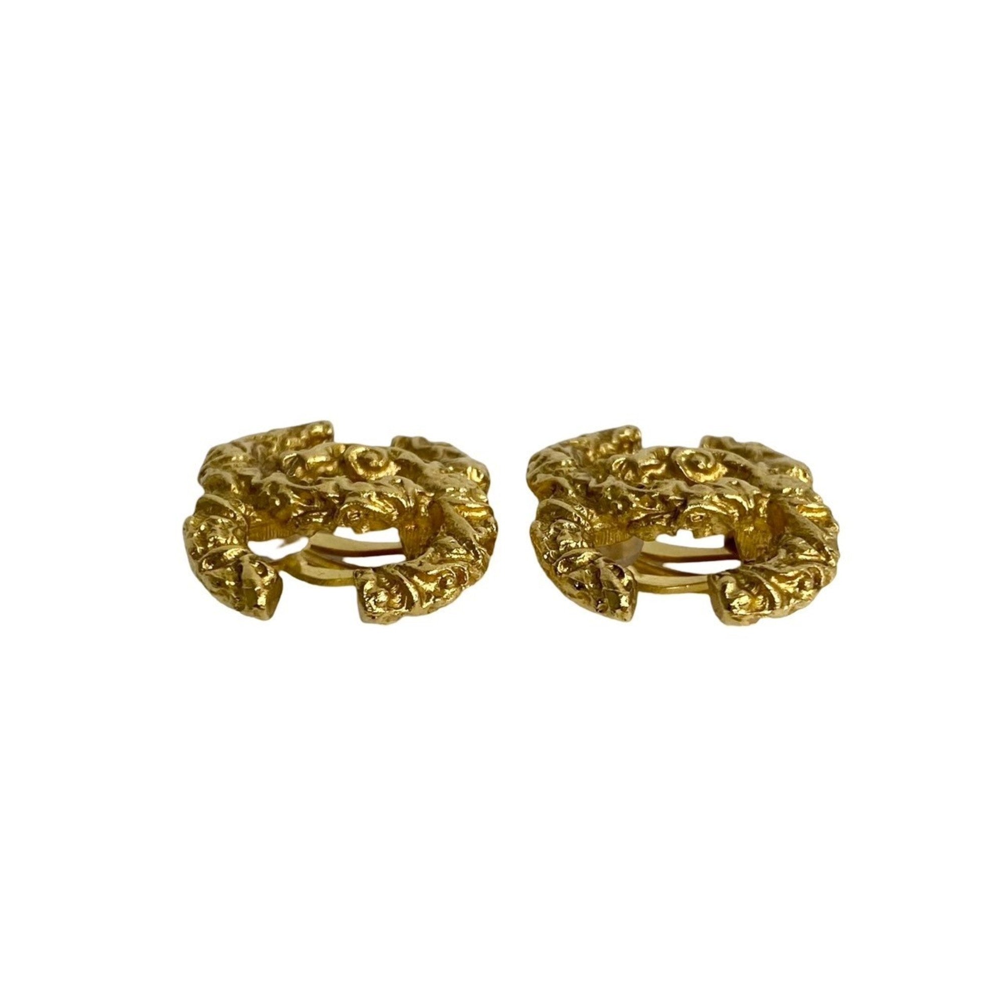 CC Logo Earrings Metal Gold-Tone Metal