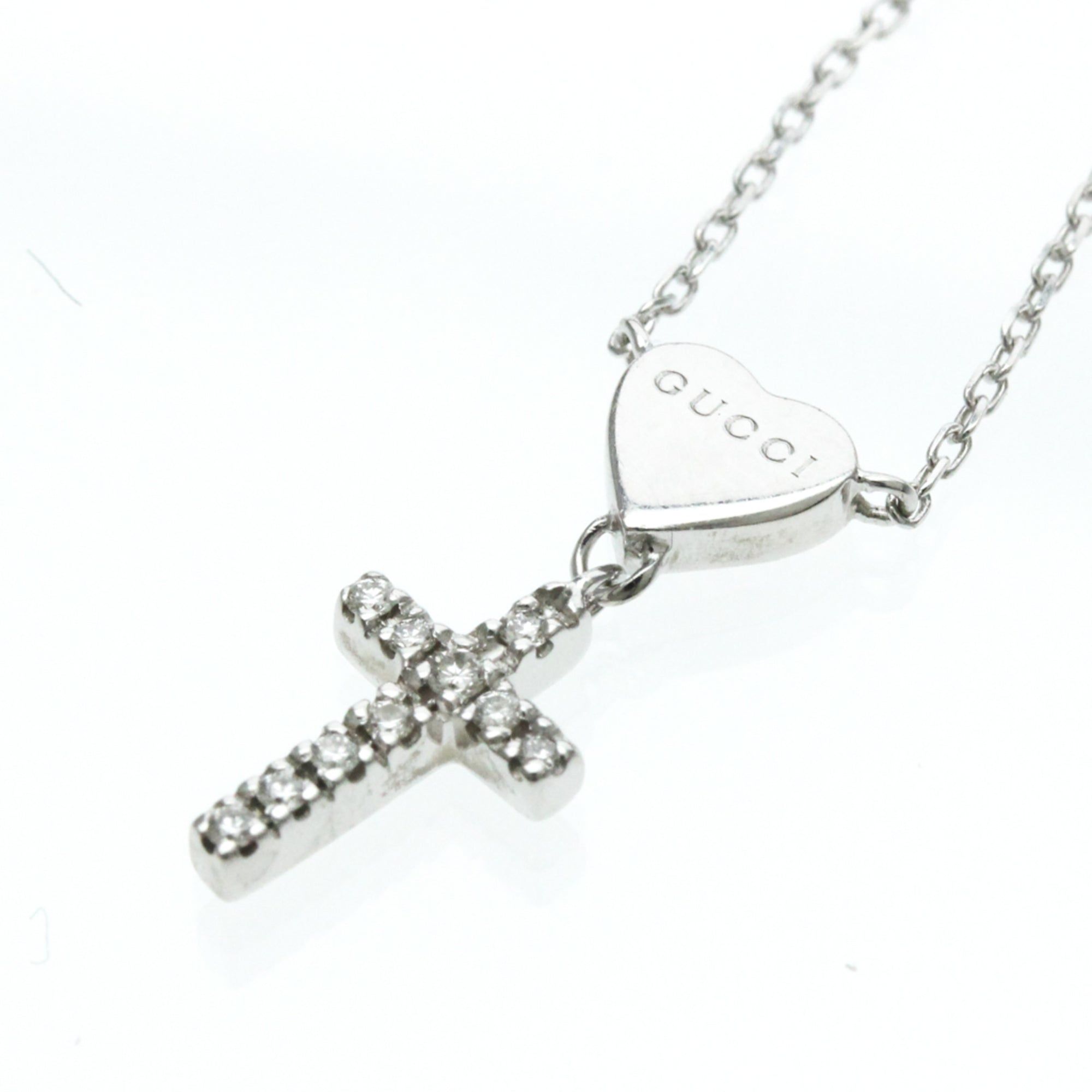 Pendant Necklace 18K White Gold with Diamond