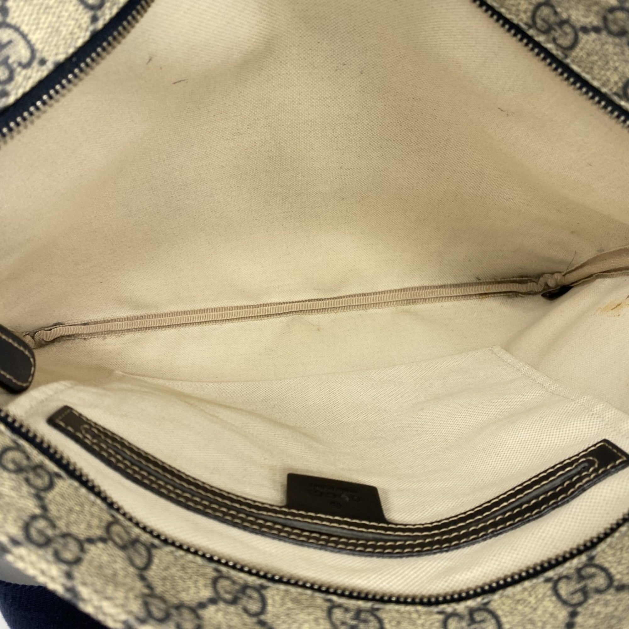 Zip Top Messenger Bag GG Coated Canvas Large