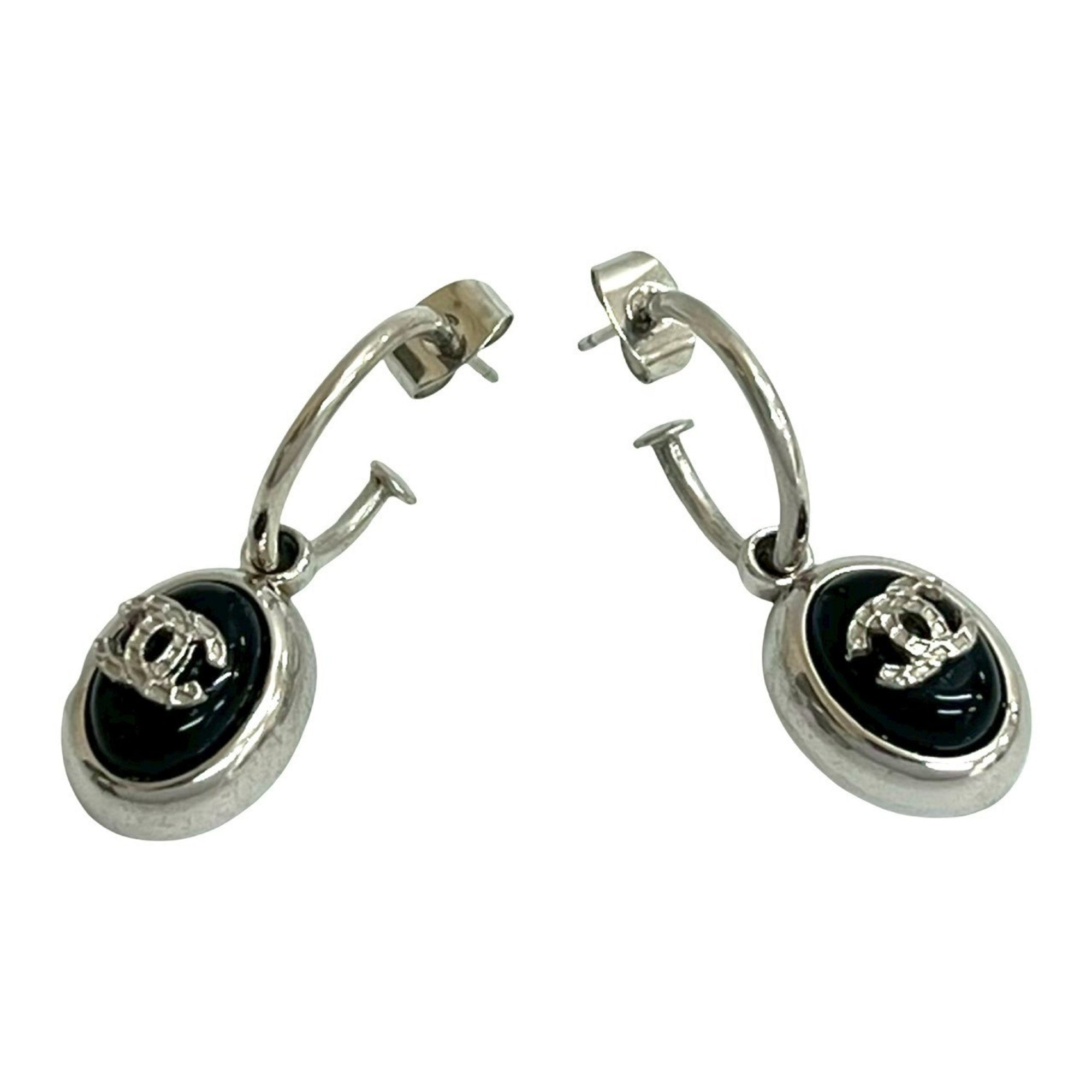 CC Logo Earrings Sterling Silver Gold-Tone Metal