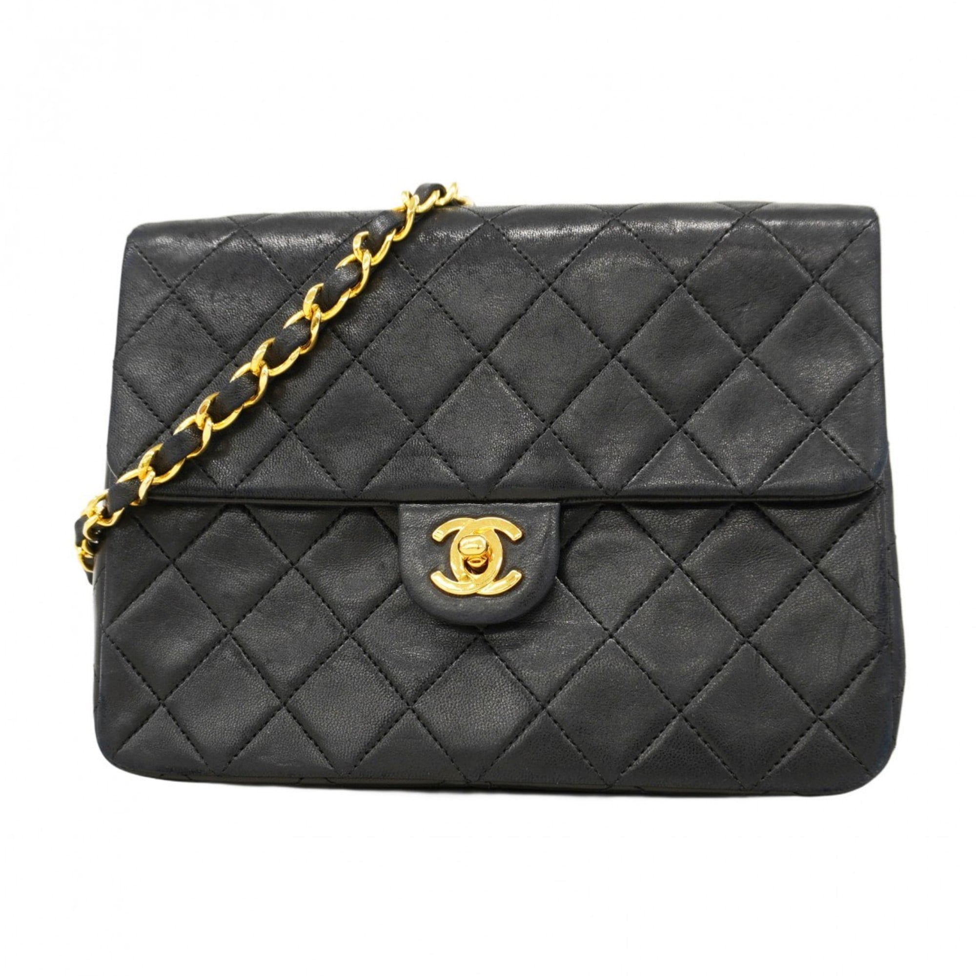 Vintage Square Classic Flap Bag Quilted Lambskin Small