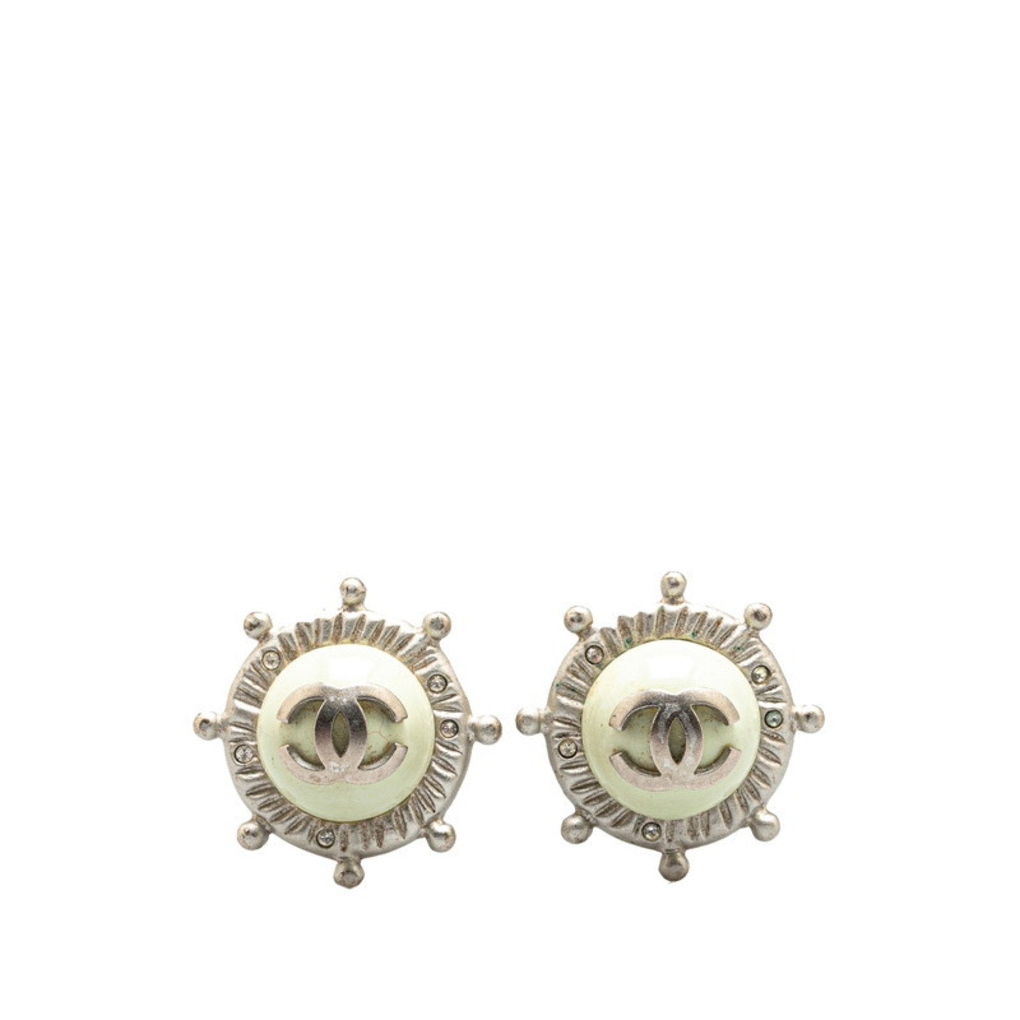 CC Logo Clip-On Earrings Metal