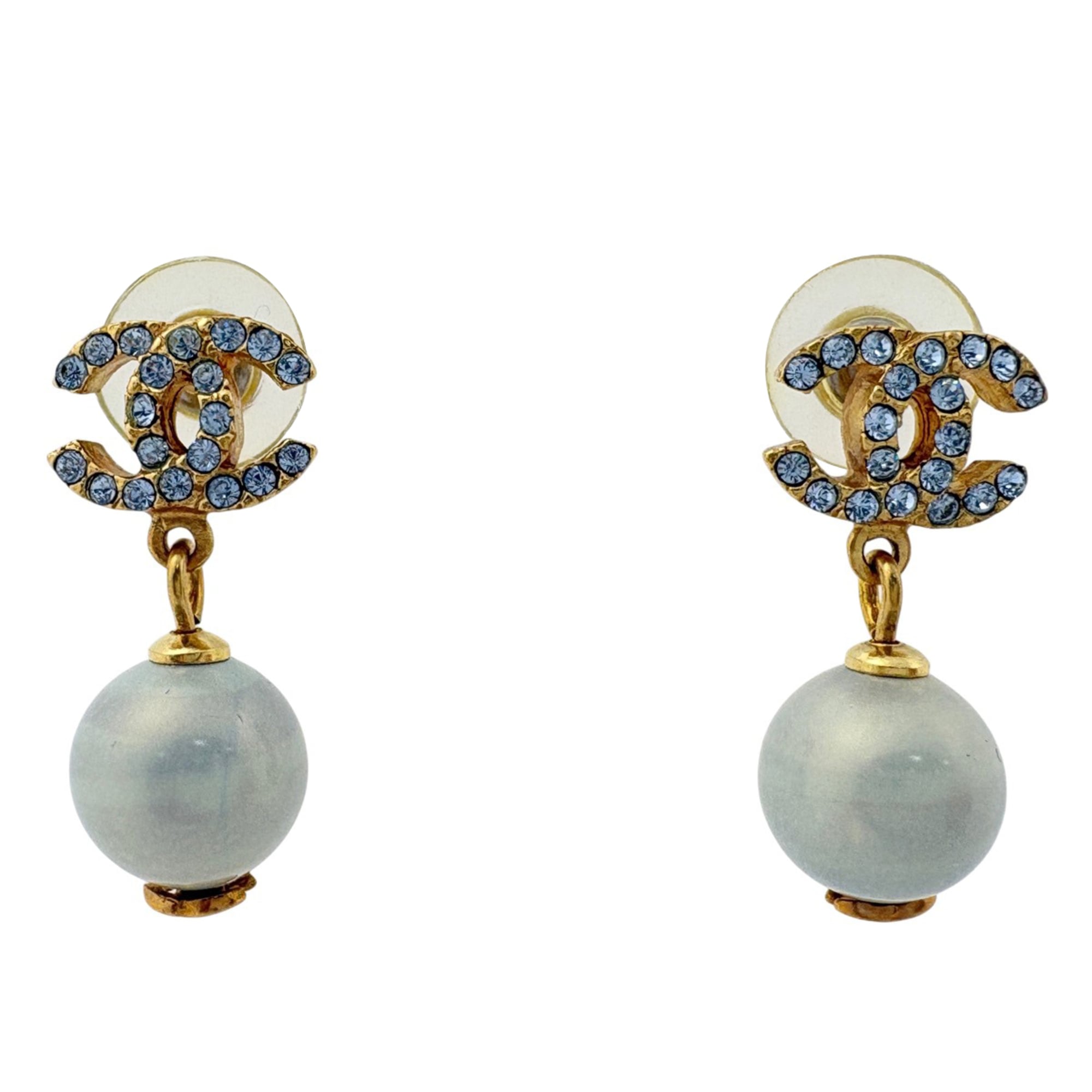 CC Logo Earrings Gold-Tone Metal Gold-Tone Metal