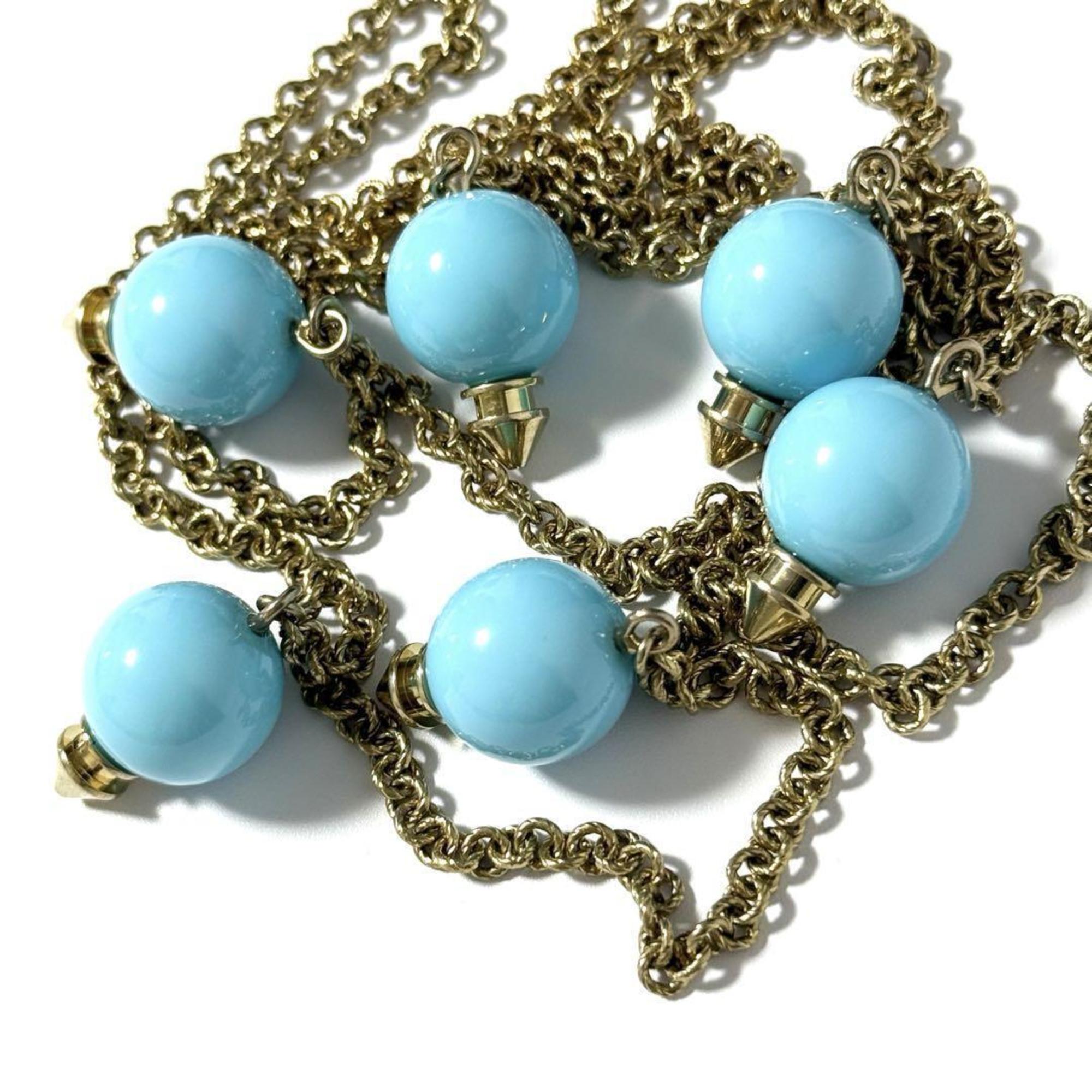 Pendant Necklace Metal and Plastic and Rhinestone