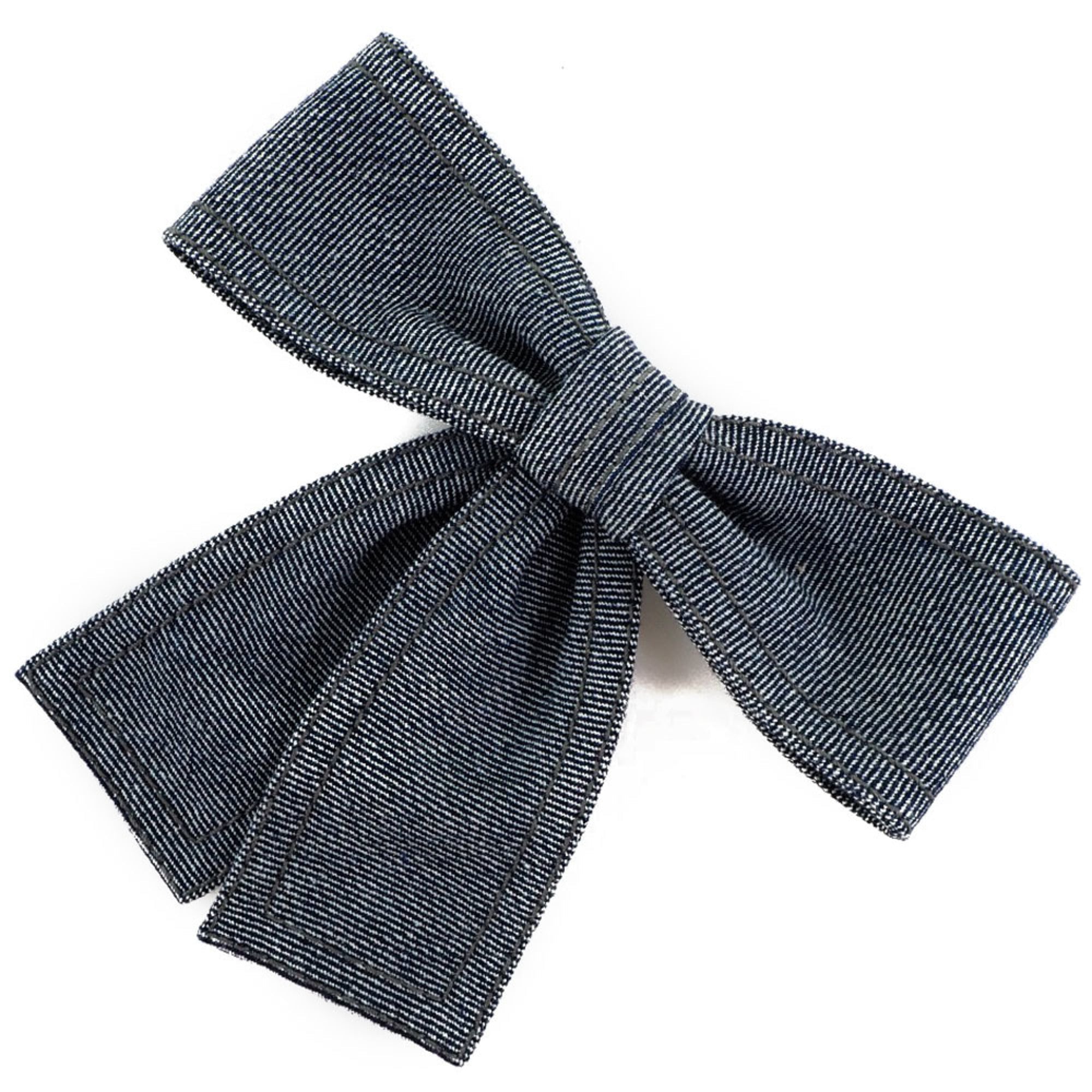 Ribbon Denim Brooch Blue