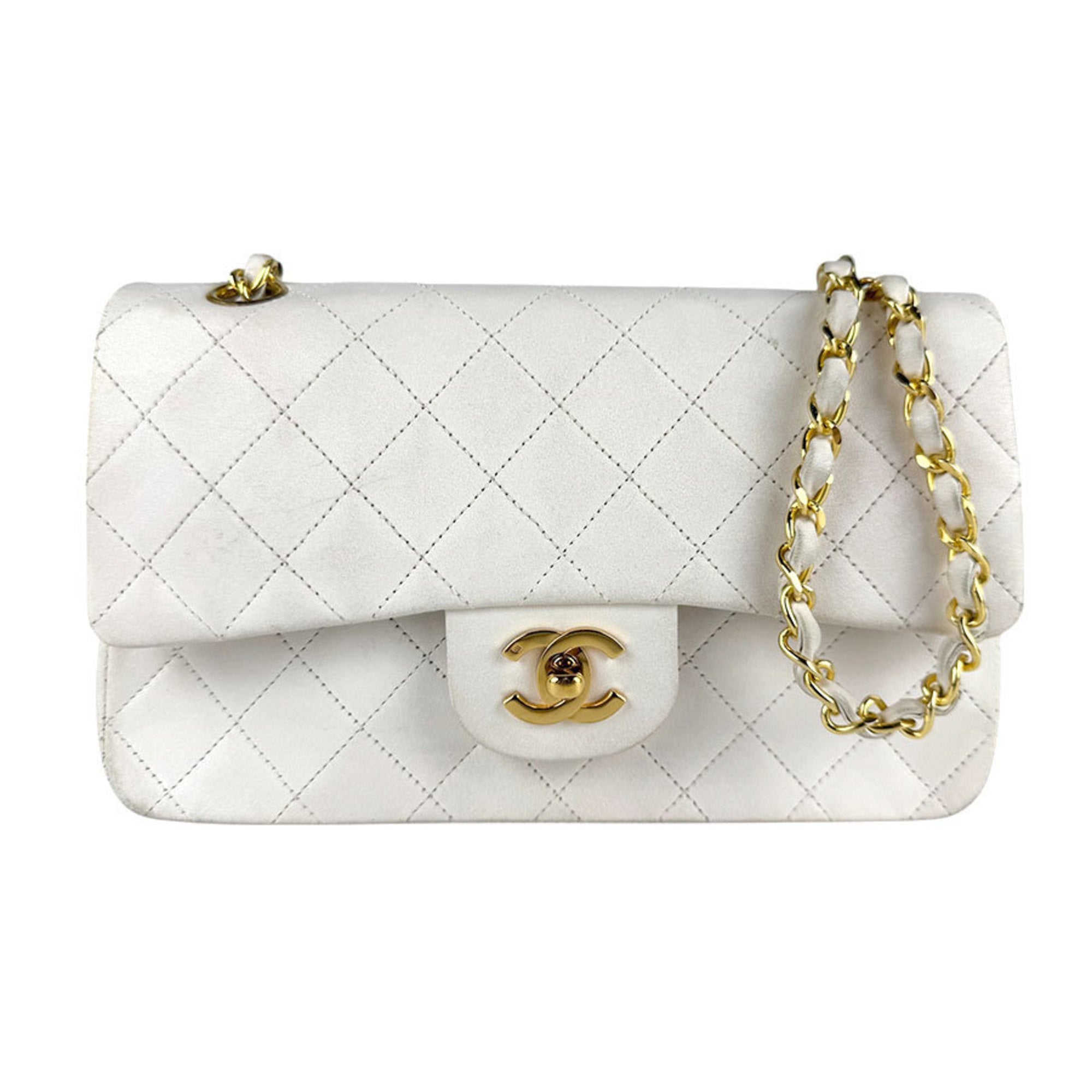 Vintage Classic Double Flap Bag Quilted Lambskin Small