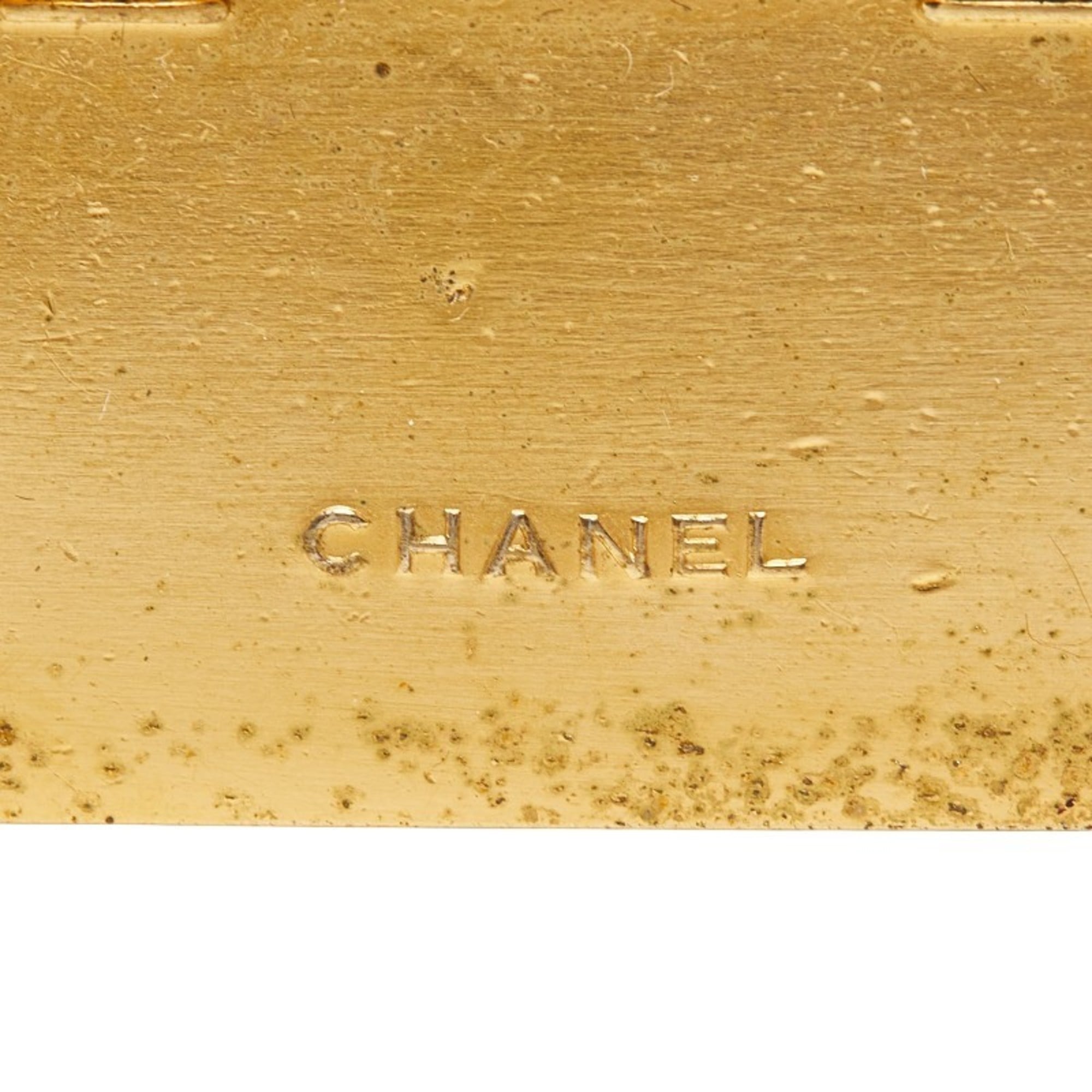 Nameplate Motif Brooch Metal