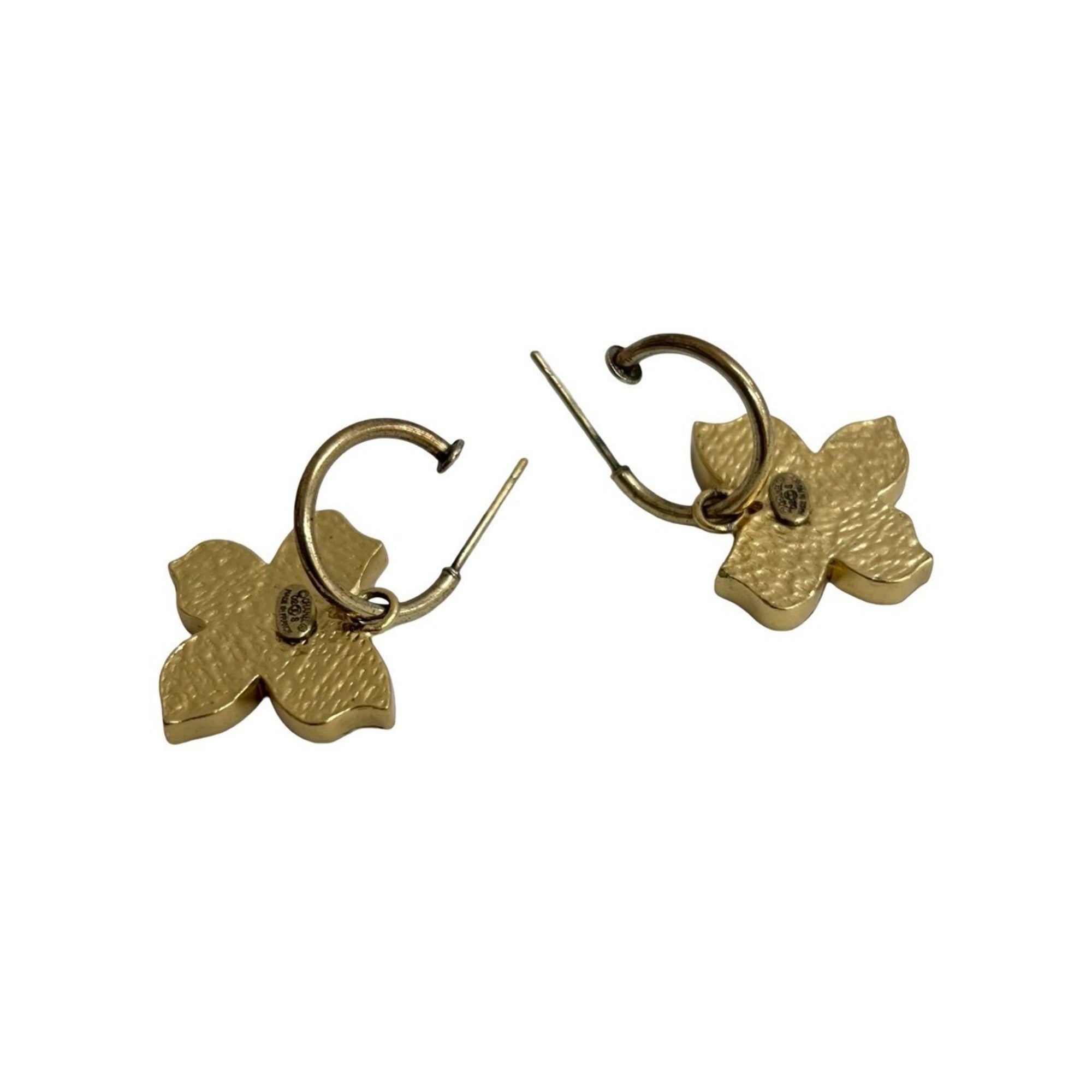 CC Logo Earrings Metal Gold-Tone Metal