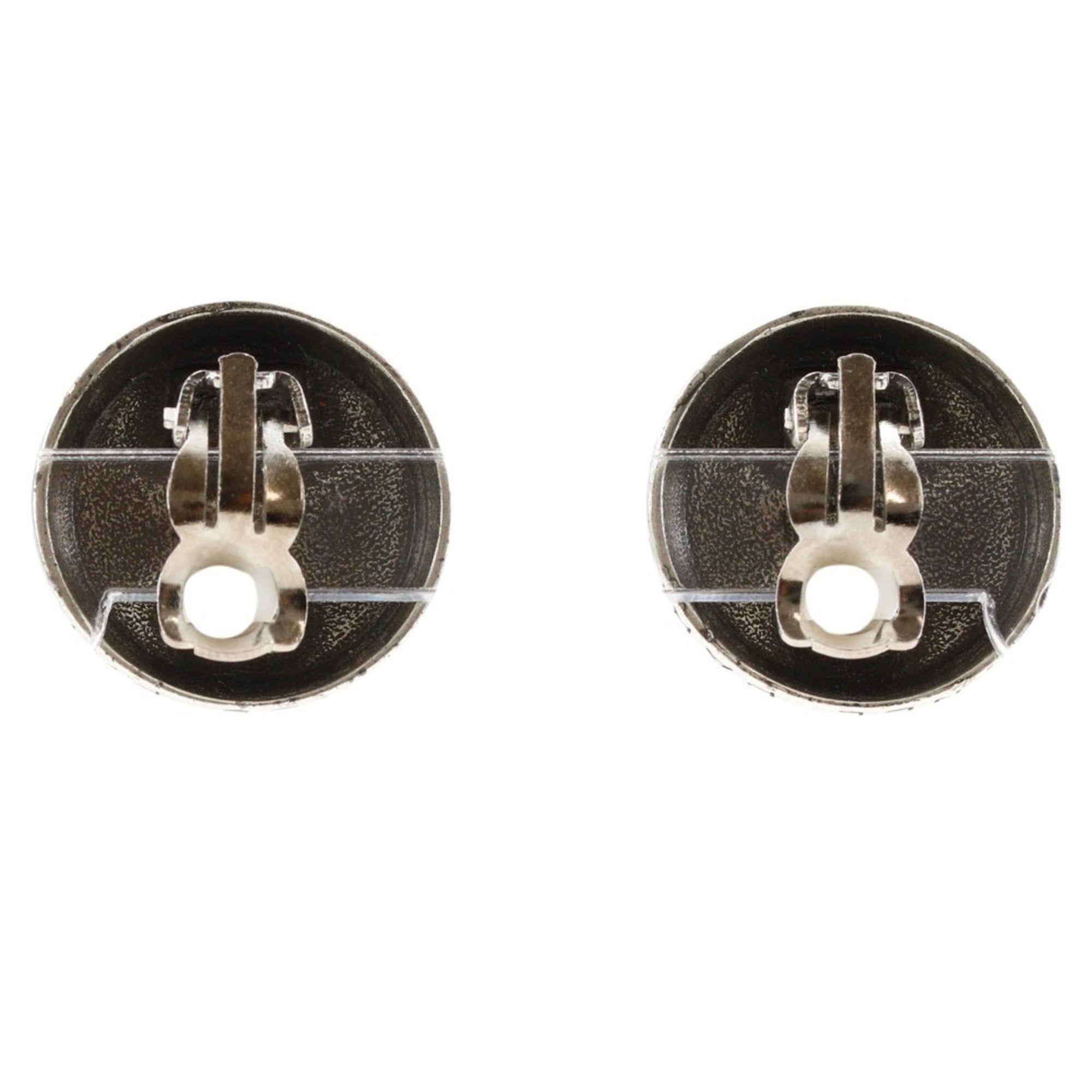 CC Logo Clip-On Earrings Silver-Tone Metal Silver-Tone Metal