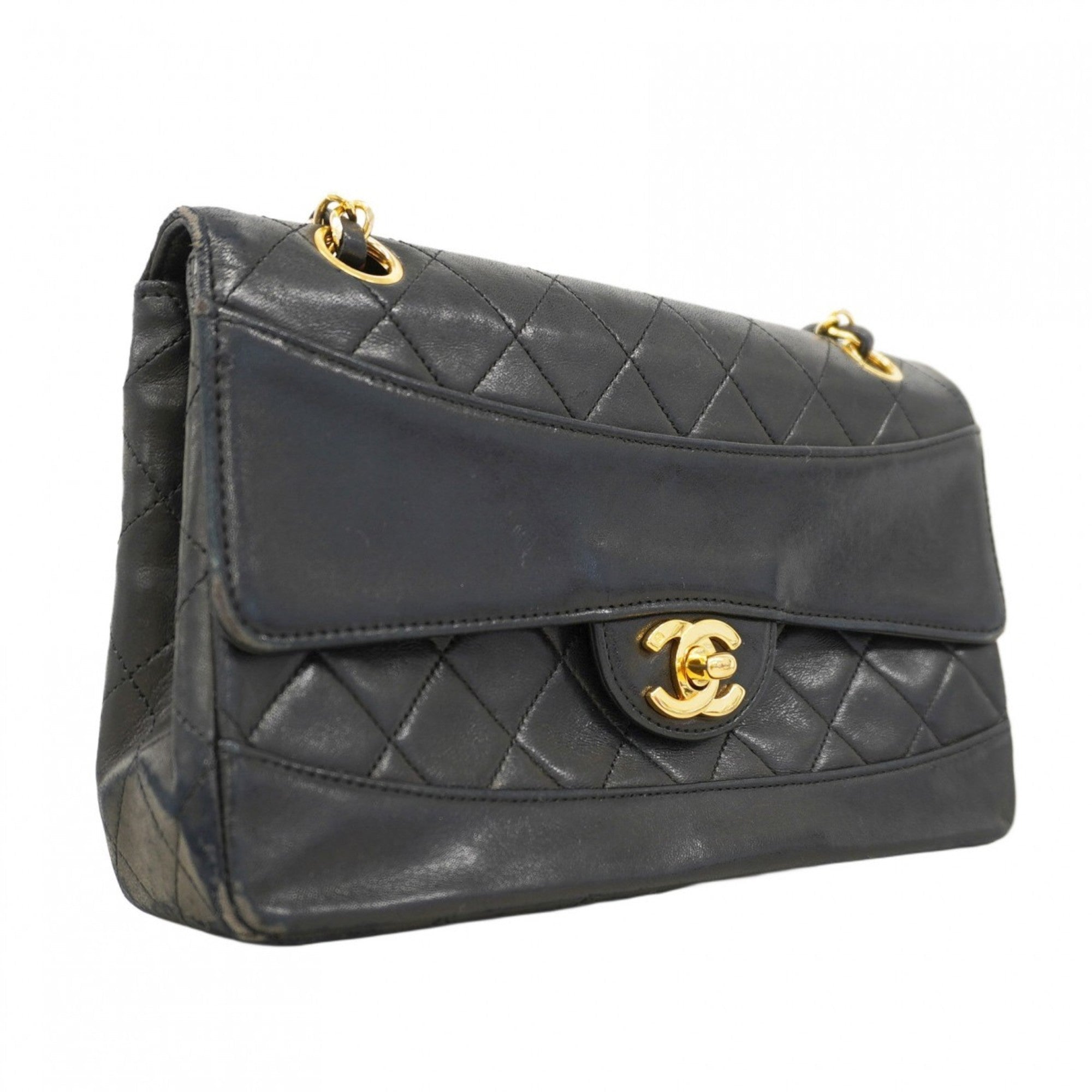 Vintage CC Chain Flap Bag Quilted Lambskin Medium