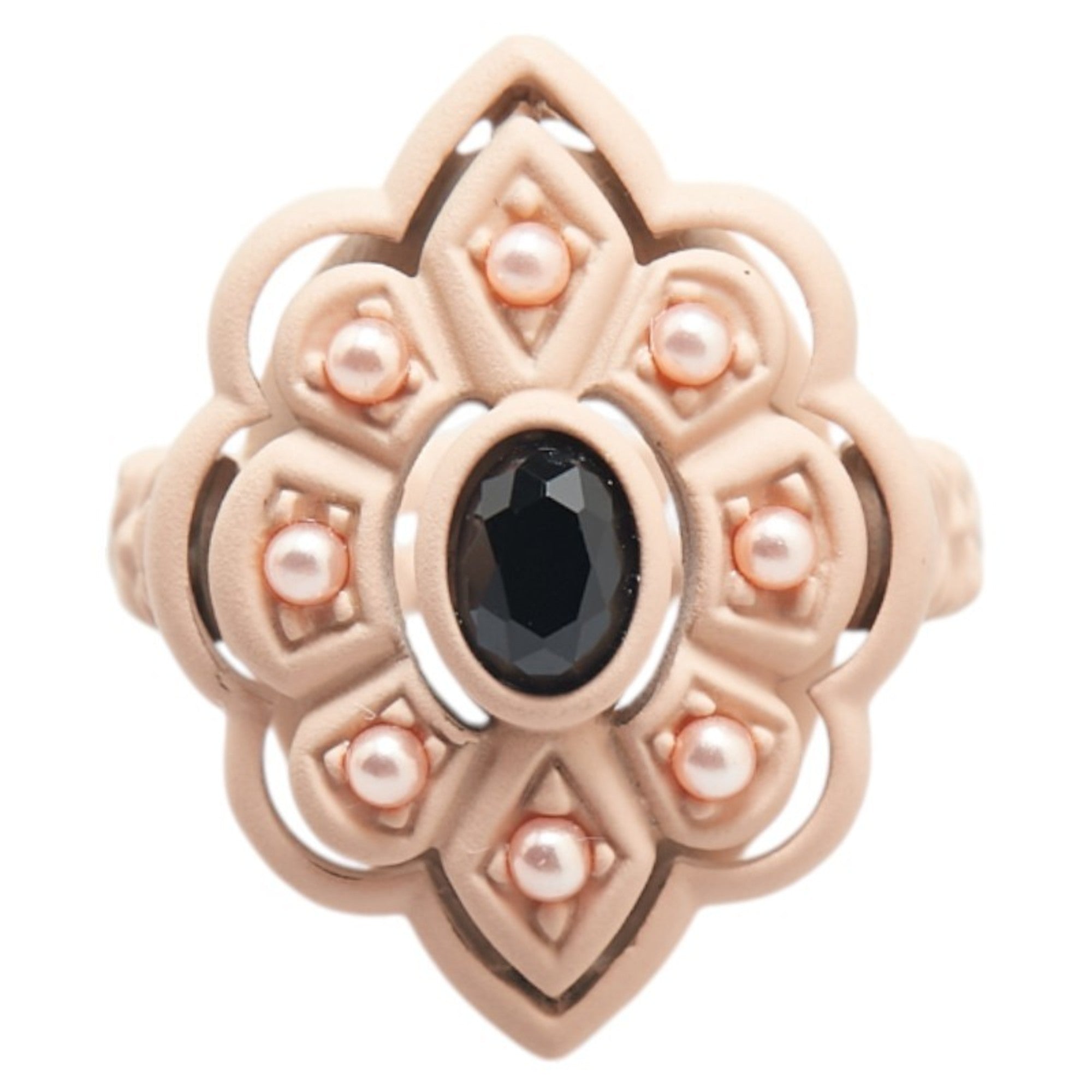 Ring Artificial Pearl And Plastic