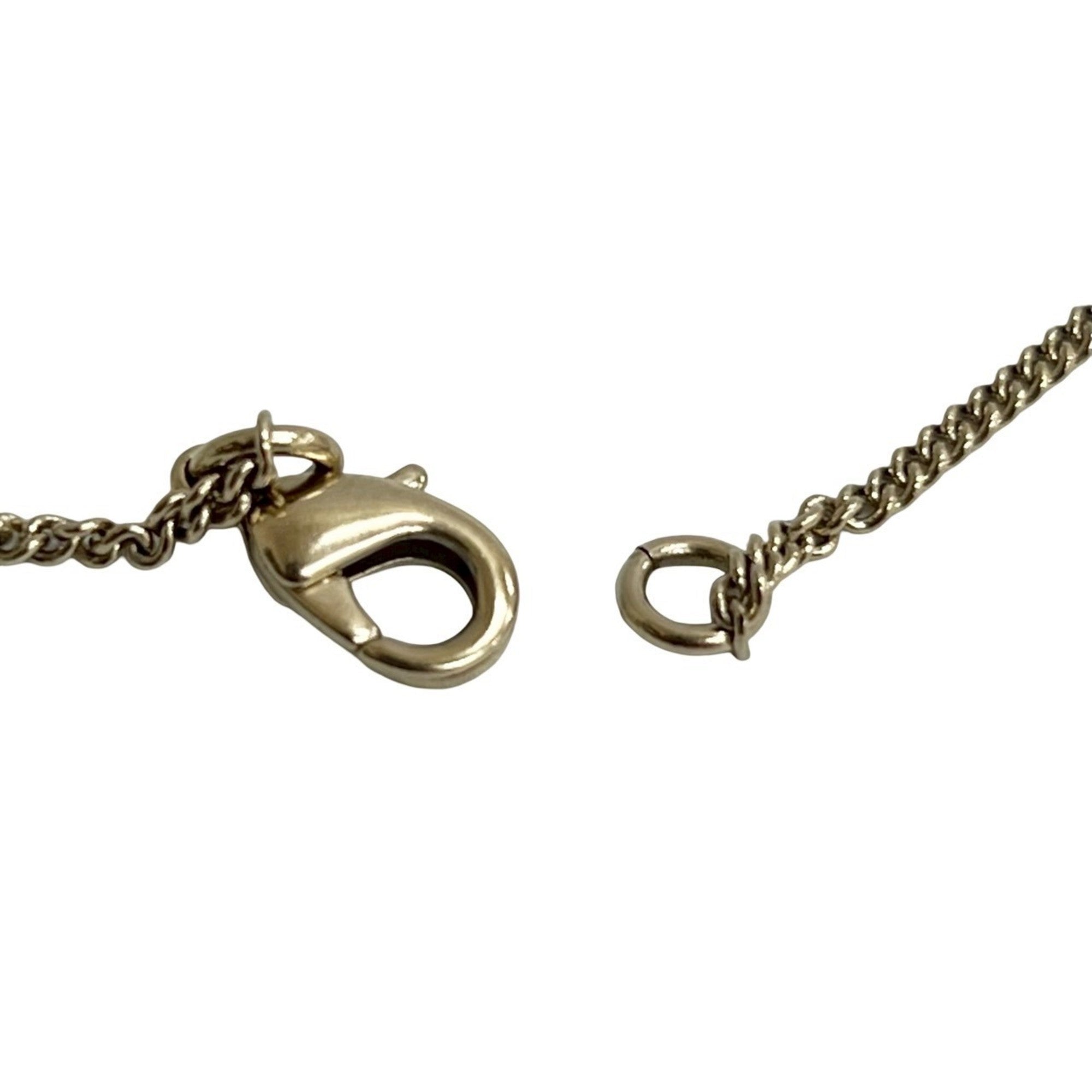 CC Logo Flower Pendant Necklace Metal