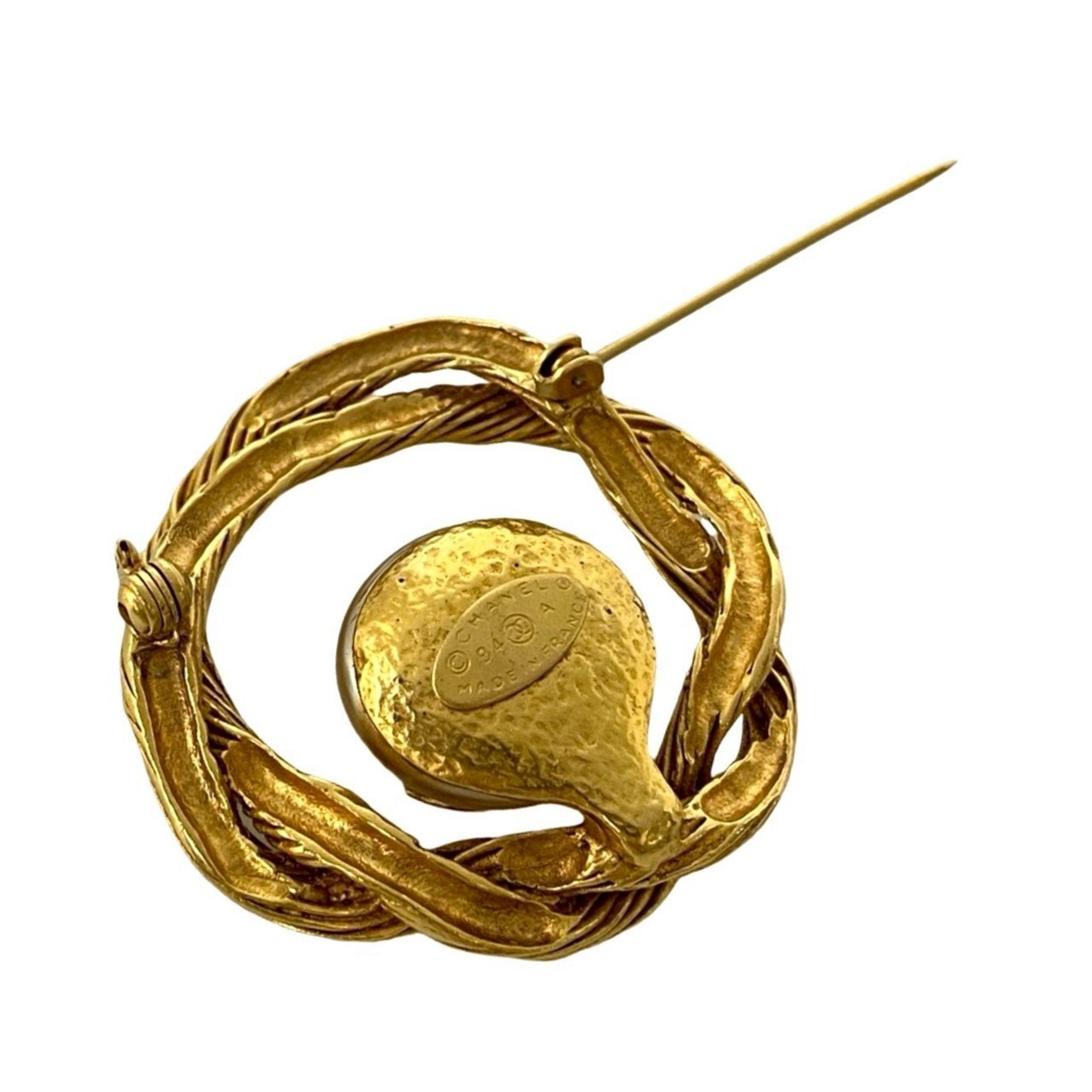 CC Logo Brooch Metal