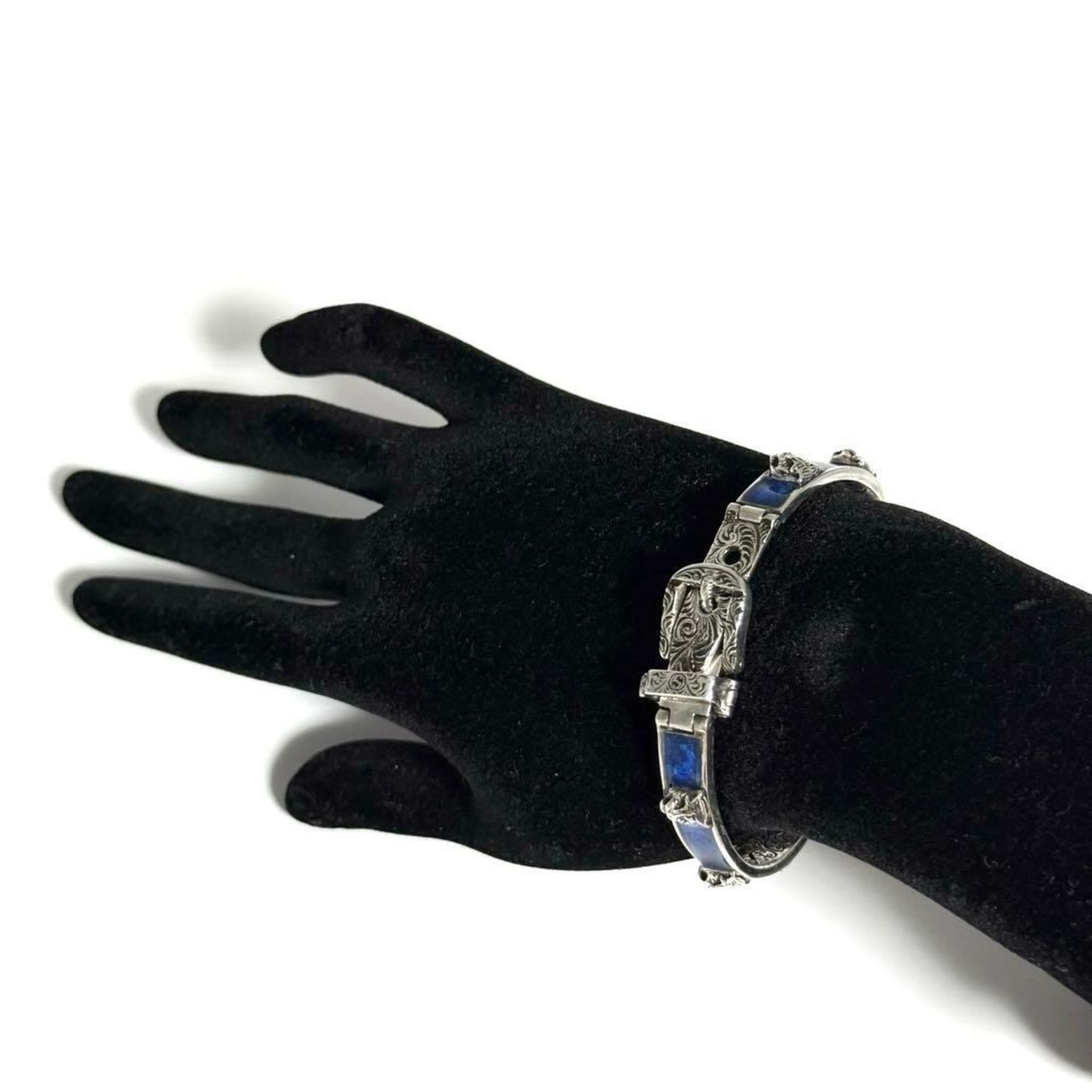 Tiger Head Bracelet Sterling Silver