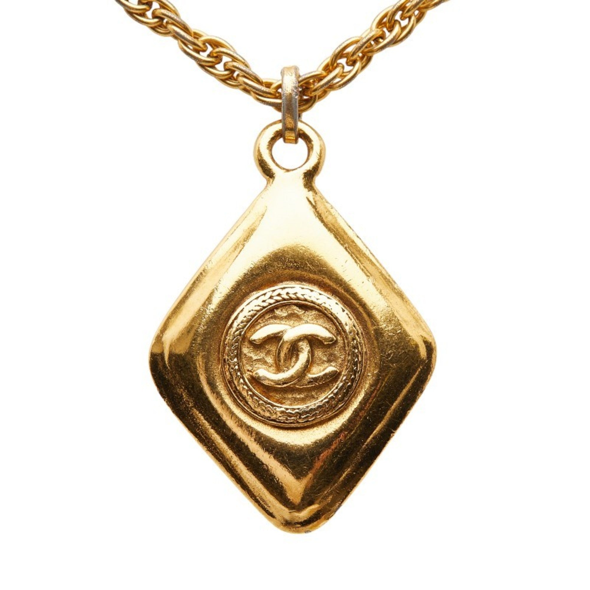 CC Logo Pendant Necklace Metal