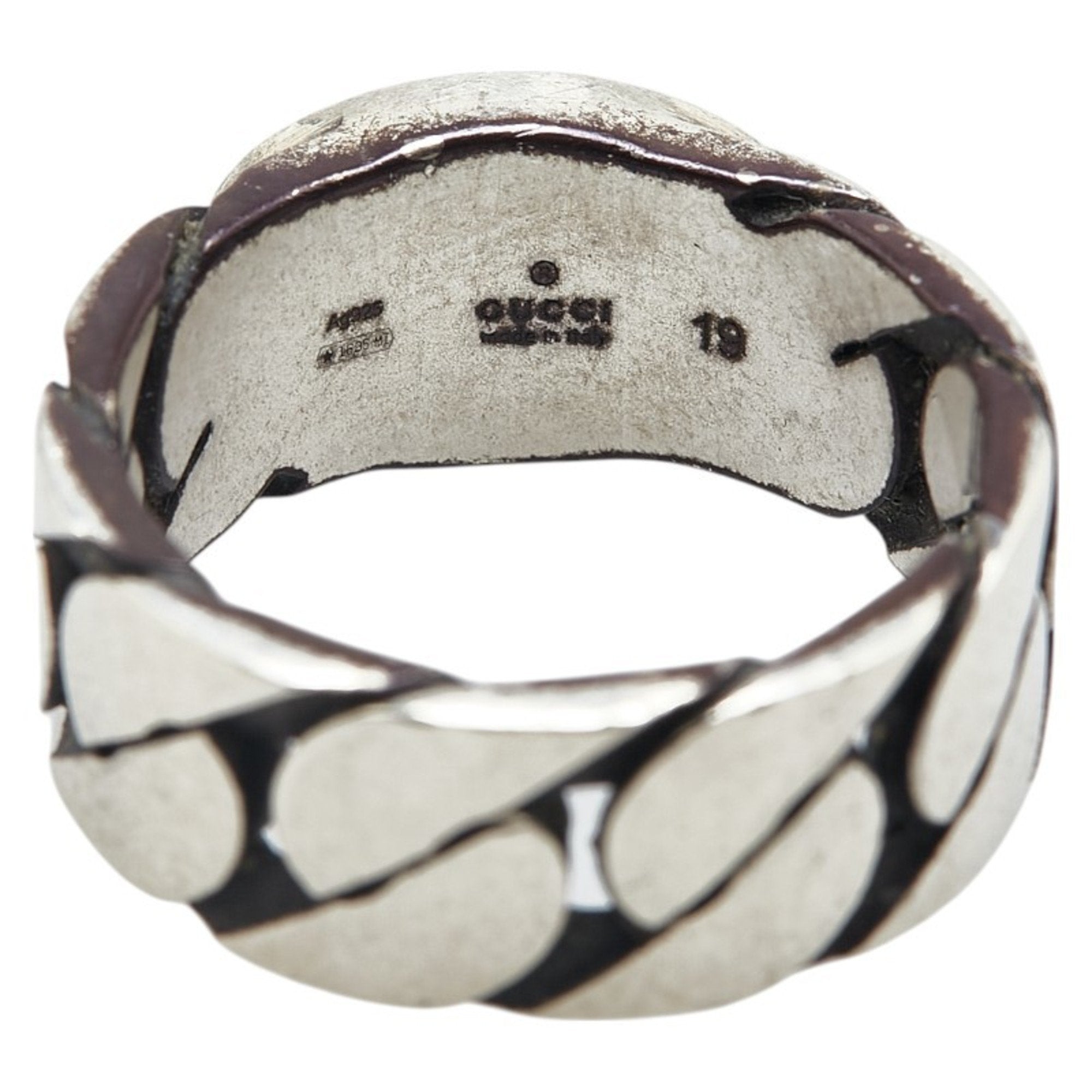 Interlocking G Band Ring Sterling Silver