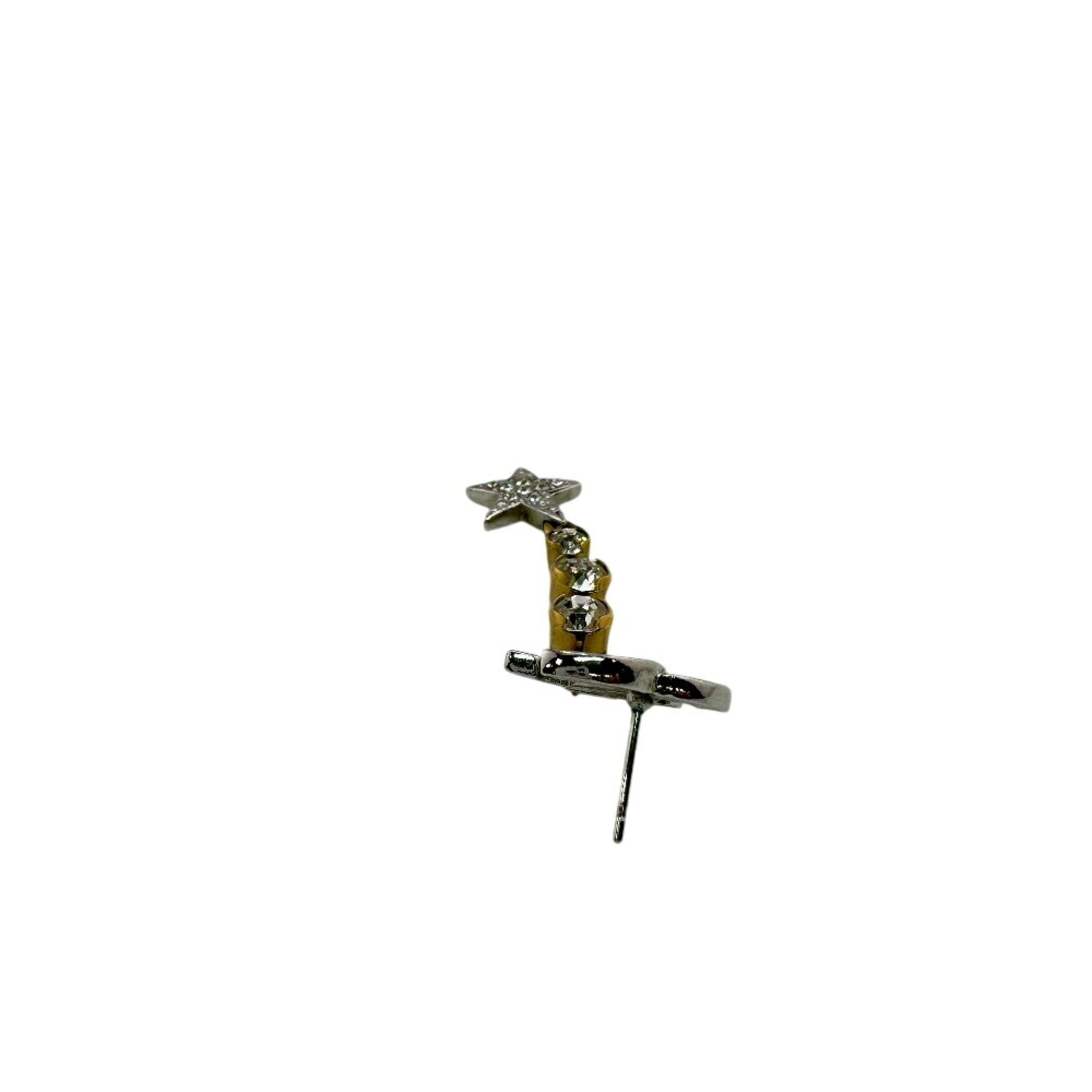 CC Logo Star Single Earring Gold-Tone Metal Gold-Tone Metal