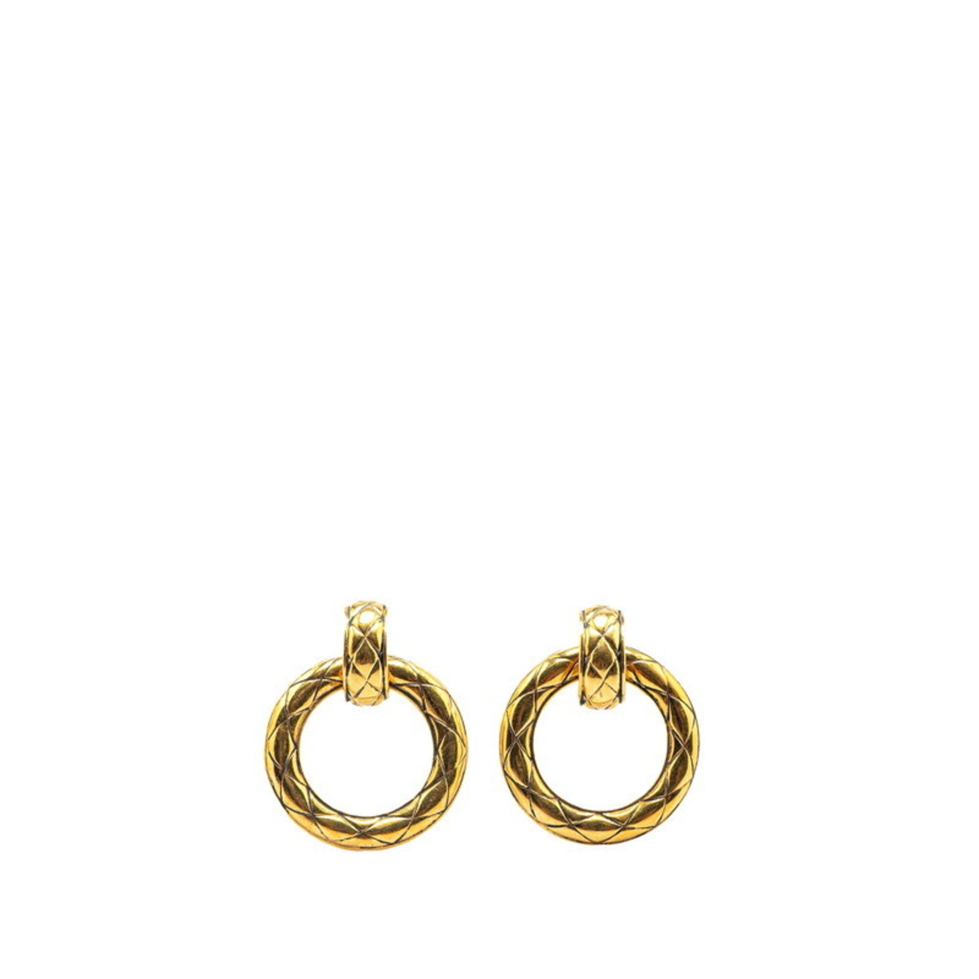 Vintage Earrings Gold-Tone Metal