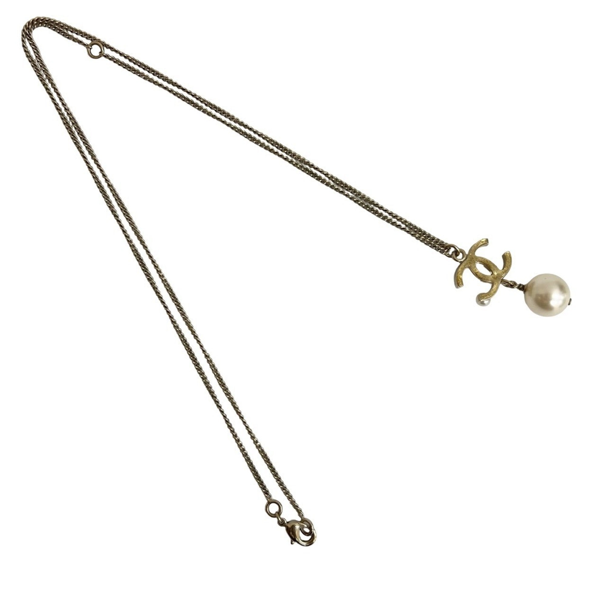 CC Logo Pendant Necklace Metal