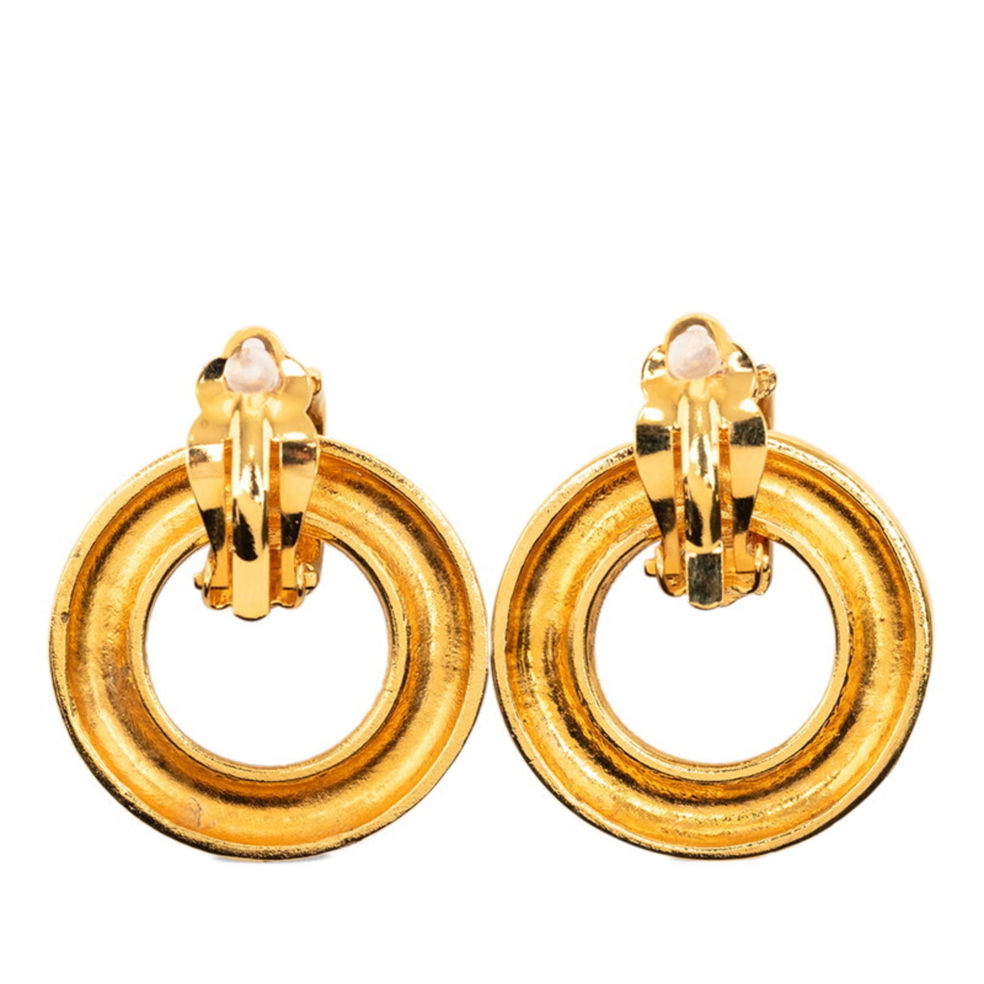Clip-On Earrings Clip-On Gold-Tone Metal