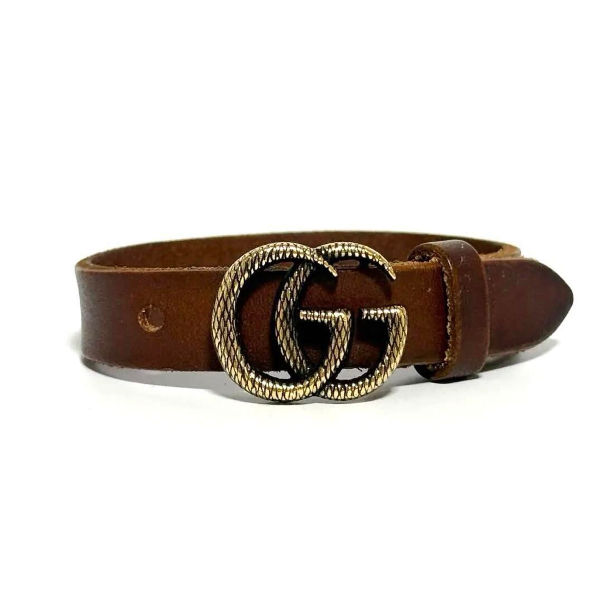 Double G Bracelet Leather and Metal