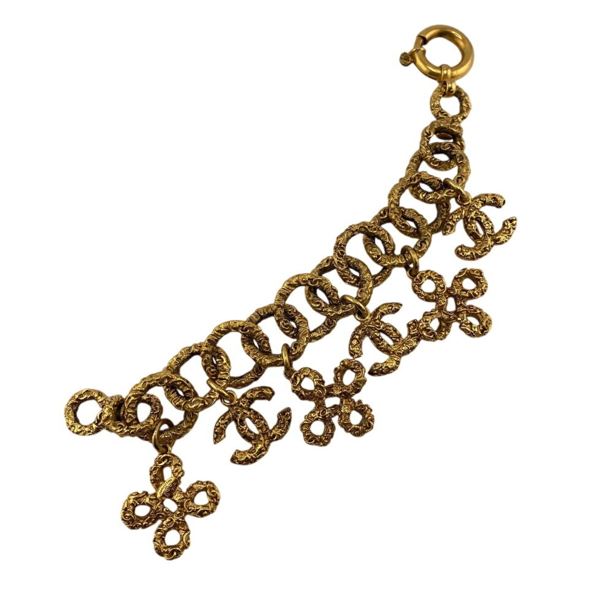 Clover Lava Ankle Bracelet Gold with Rice