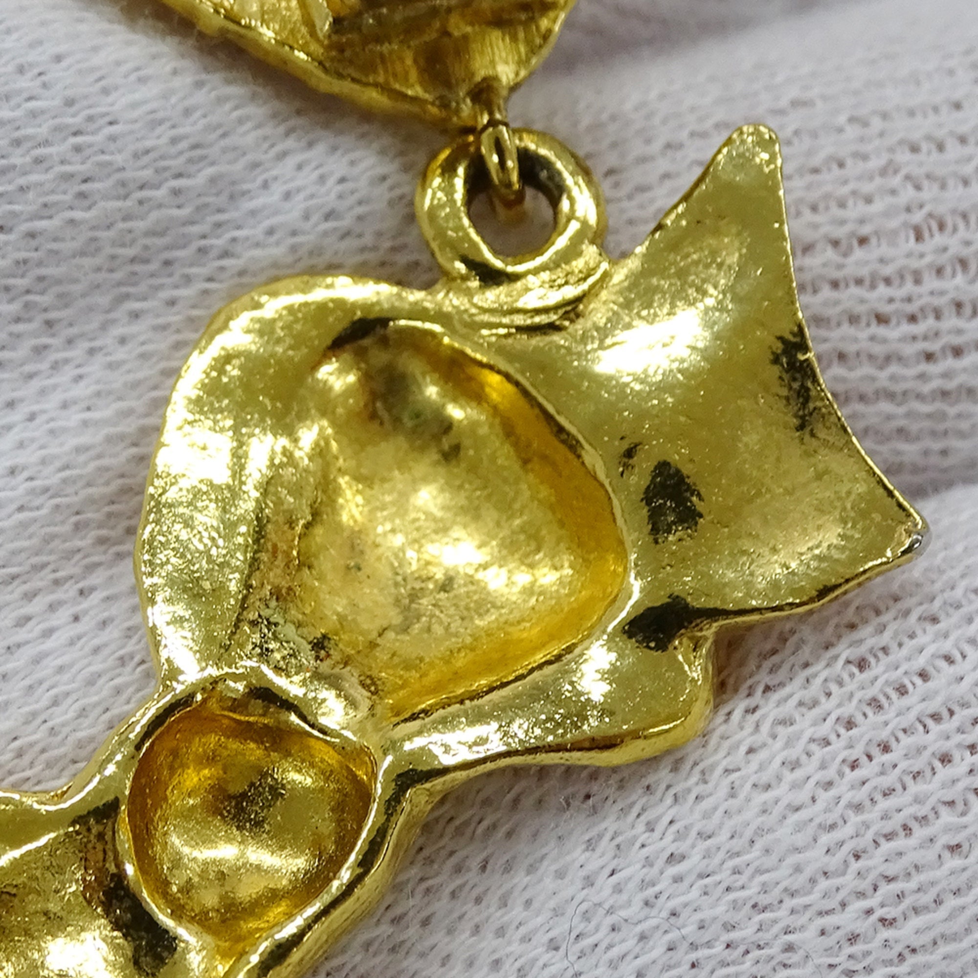 Vintage Earrings Gold-Tone Metal