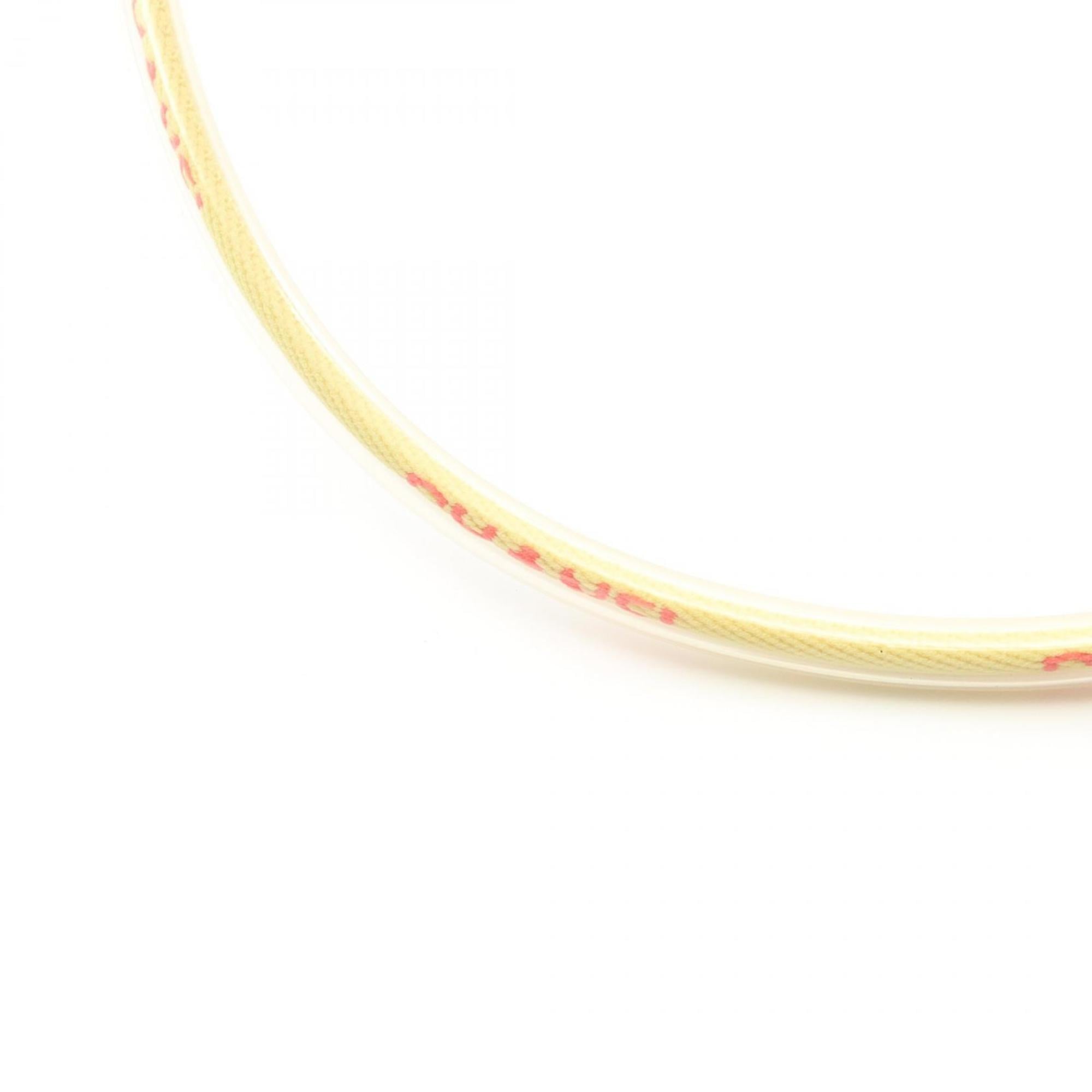 Pendant Necklace Cotton and Vinyl Clear Yellow