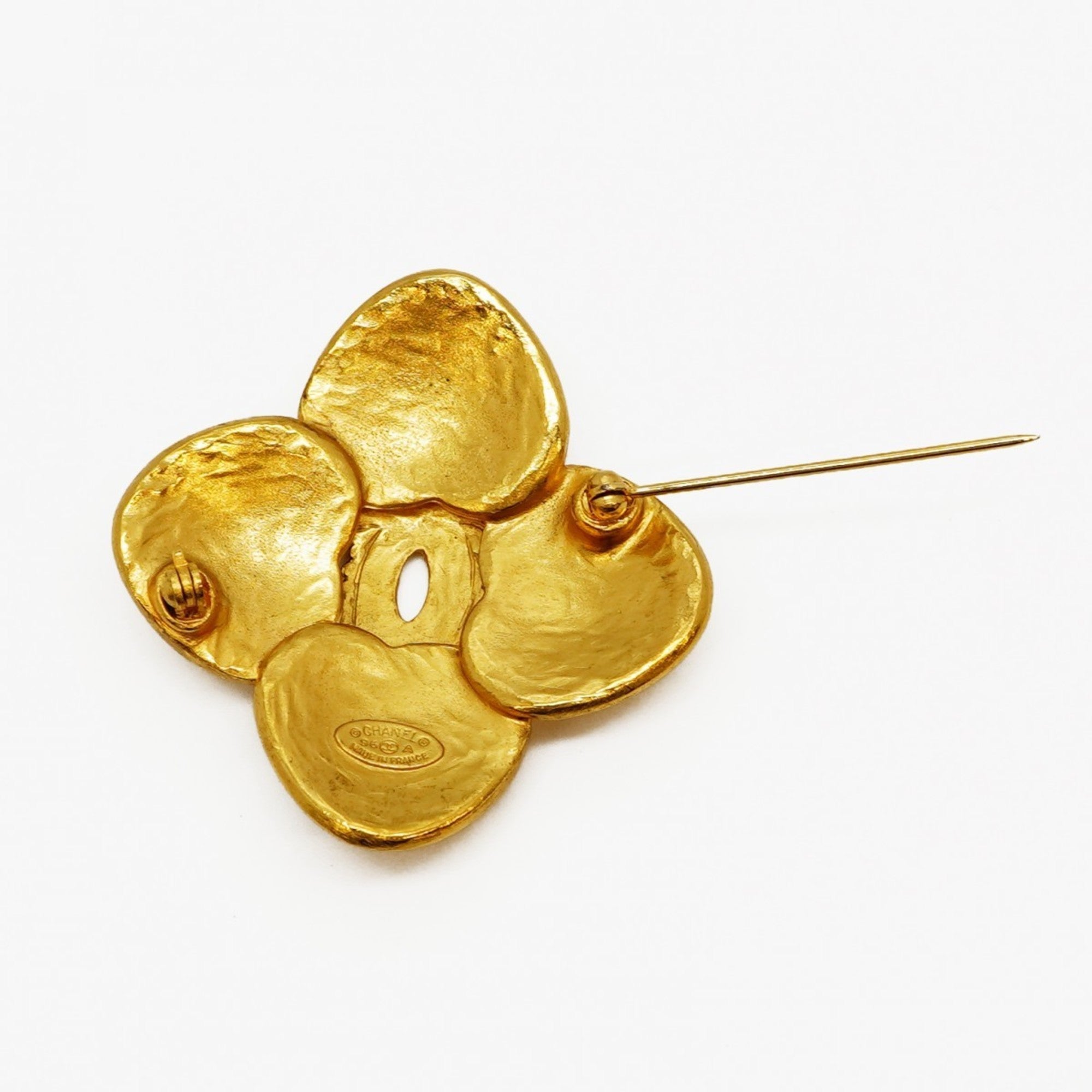 CC Logo Flower Brooch Metal