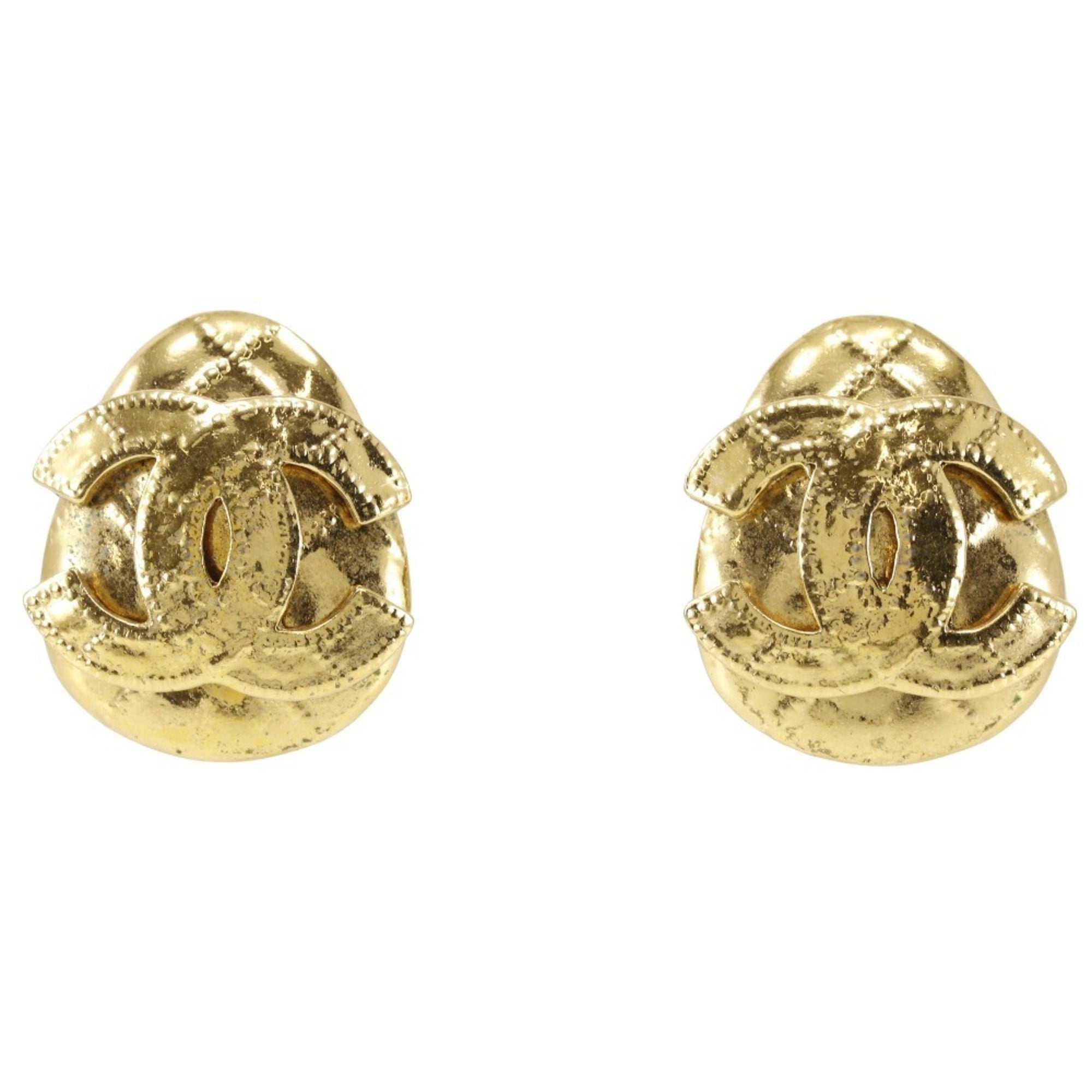 CC Logo Clip-On Earrings 18K Yellow Gold 18K Yellow Gold