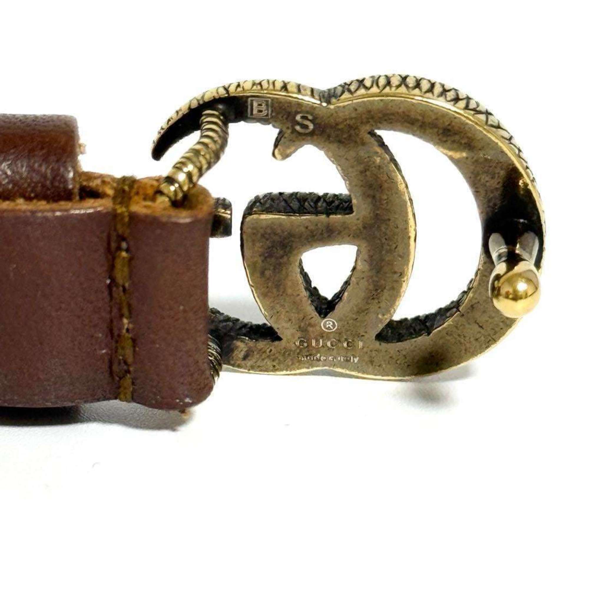 Double G Bracelet Leather and Metal