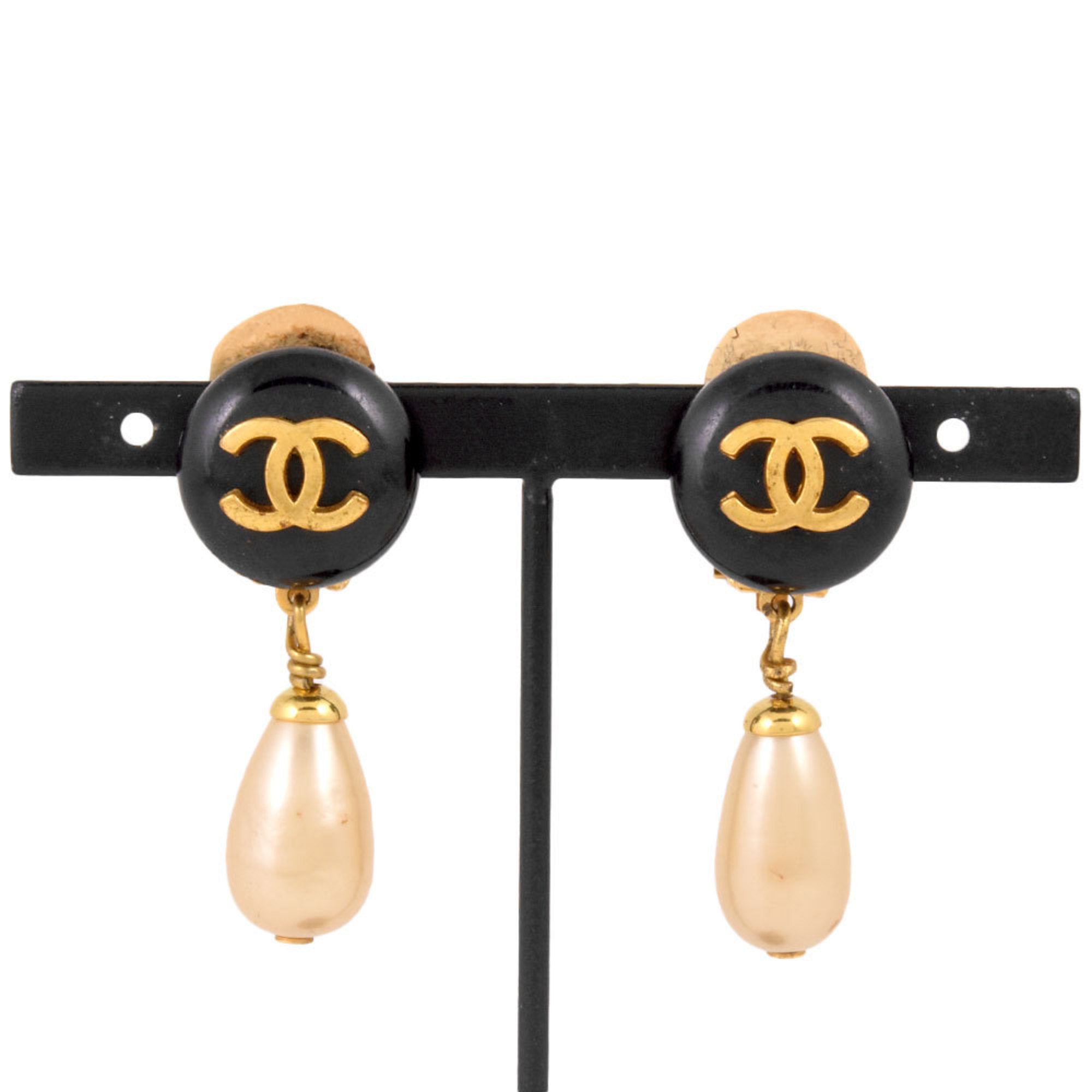 CC Logo Clip-On Earrings Metal