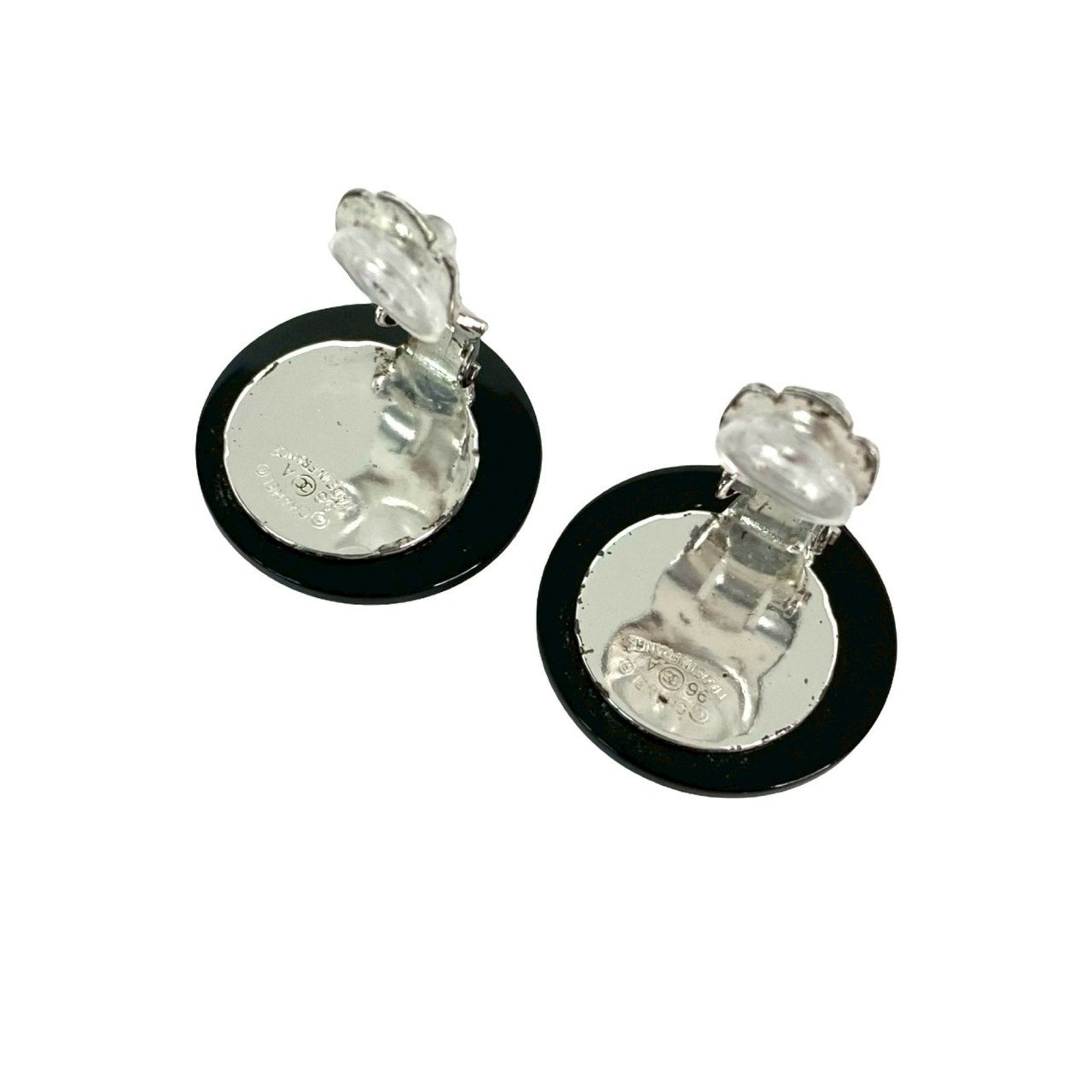 CC Logo Clip-On Earrings Sterling Silver