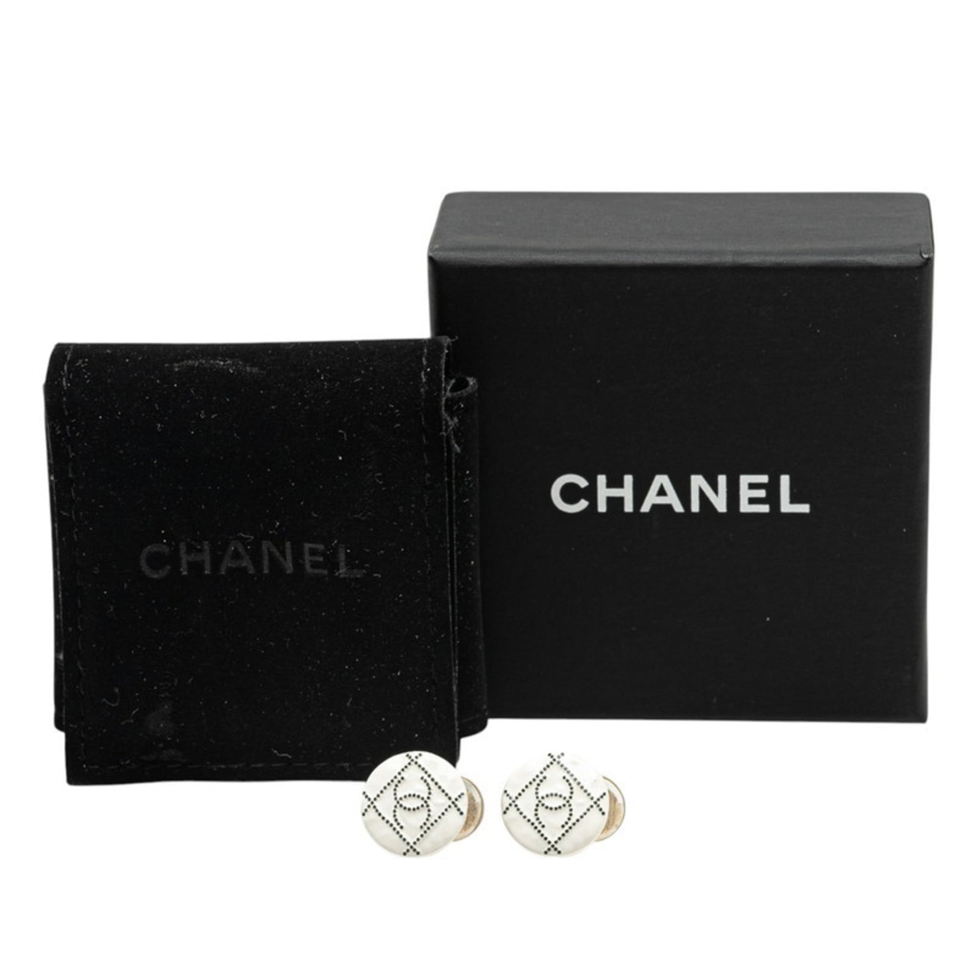 CC Logo Clip-On Earrings Metal
