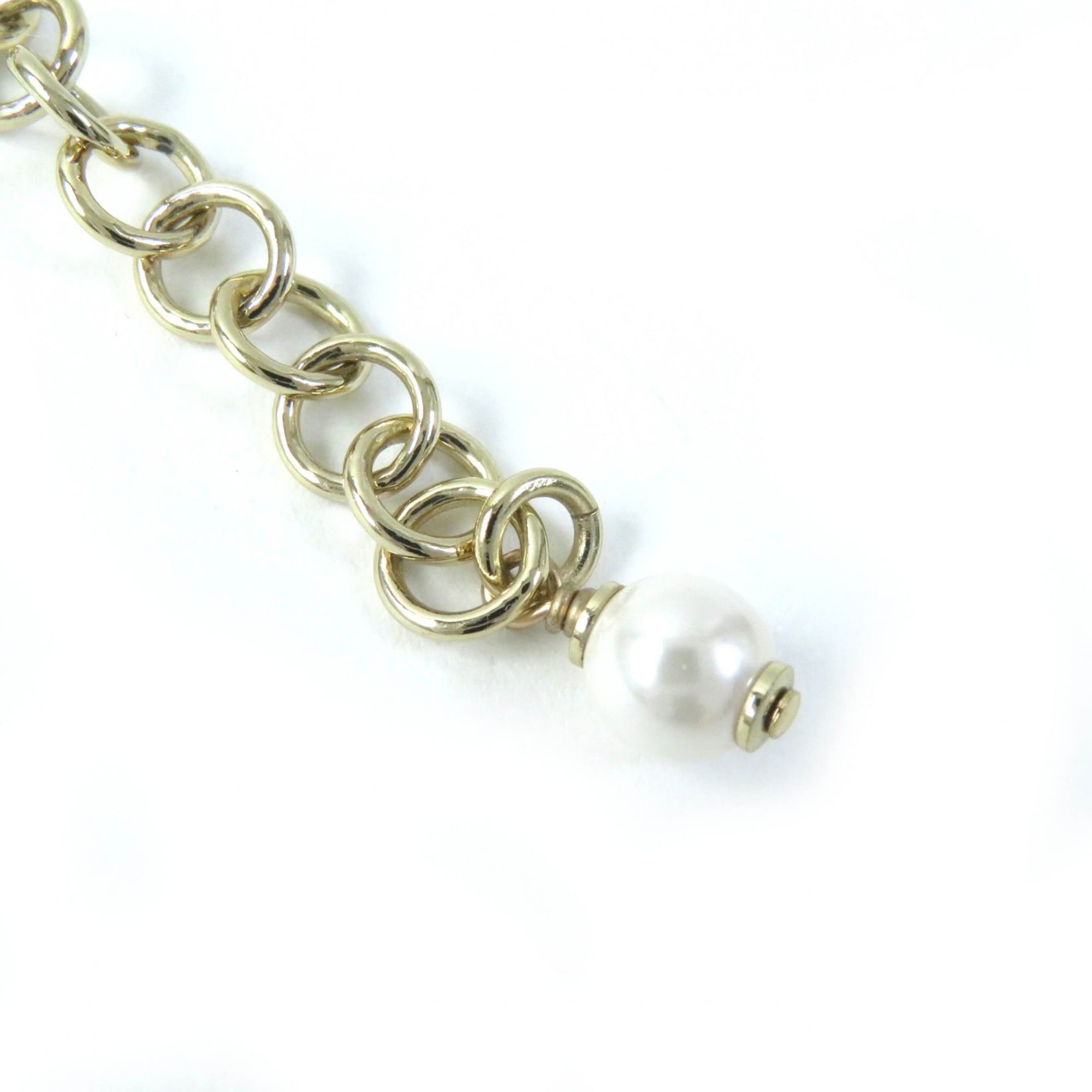CC Logo Heart Pendant Necklace Gold-Tone Metal
