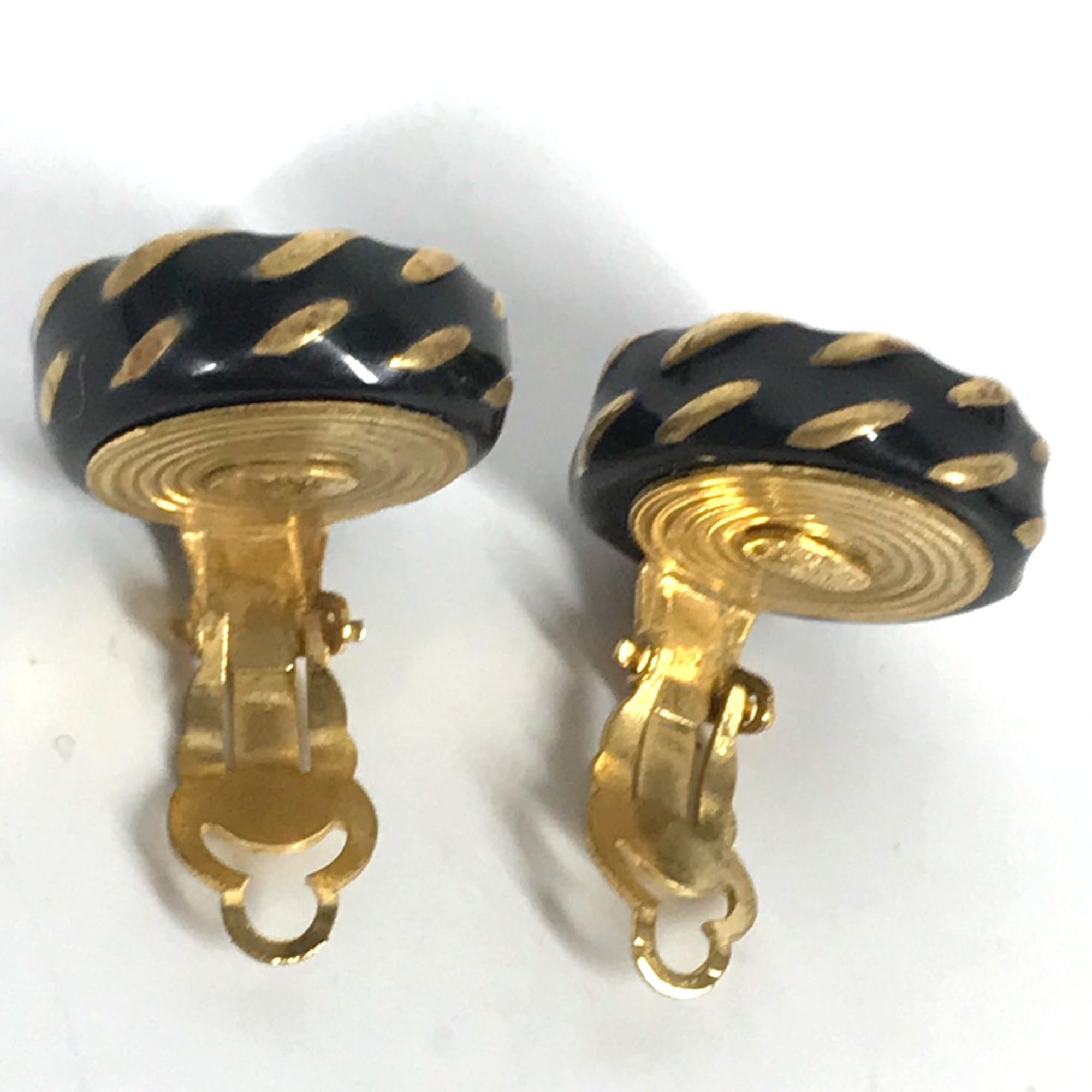 Vintage Earrings Gold-Tone Metal