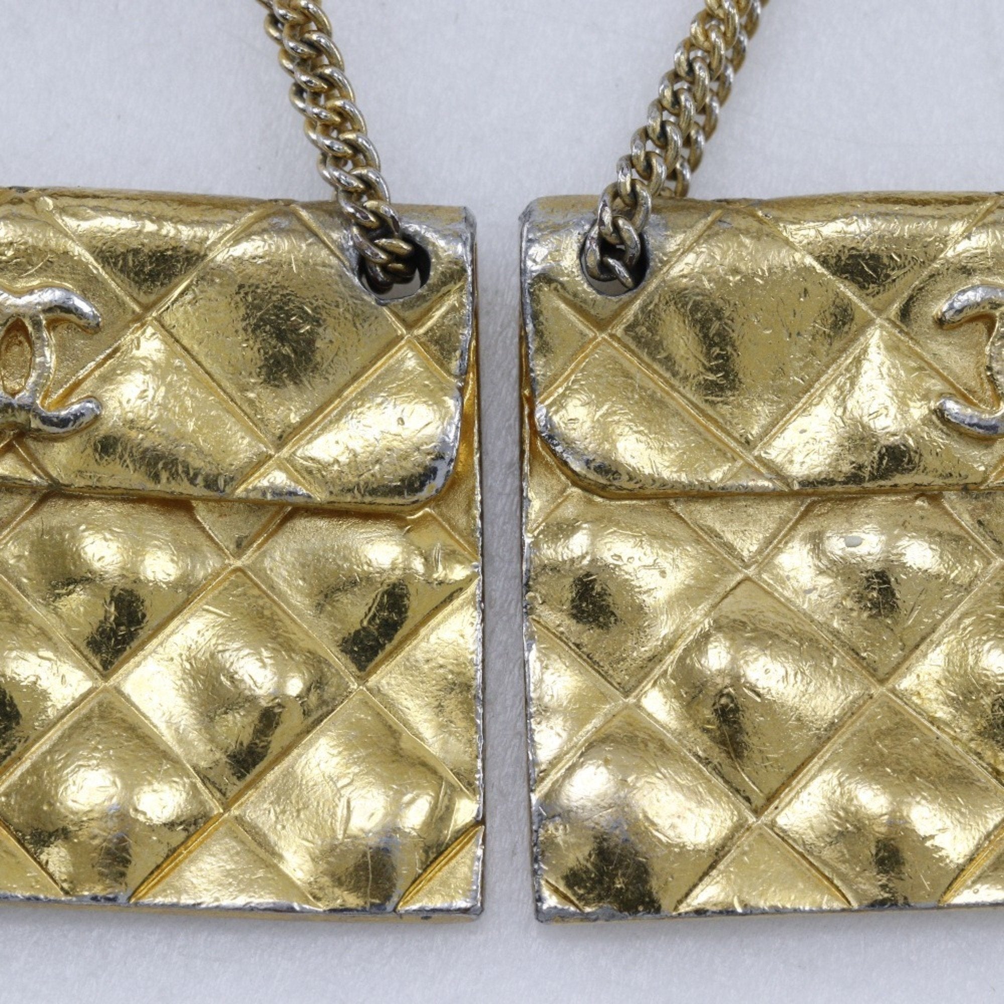 CC Logo Clip-On Earrings Metal Gold-Tone Metal