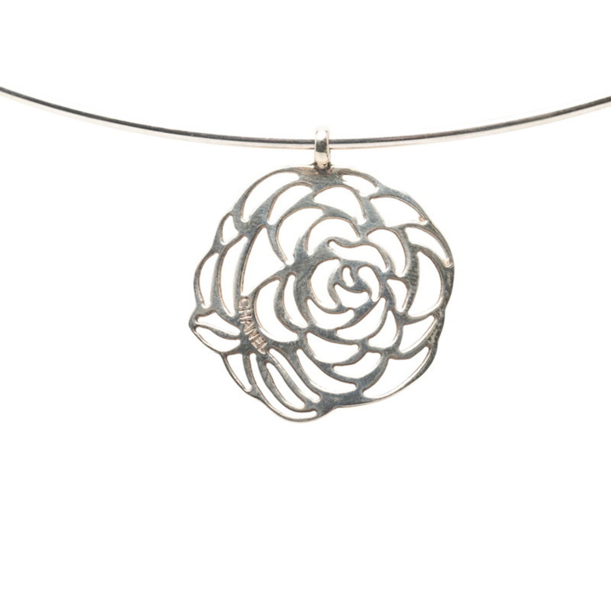Camellia Pendant Necklace Metal