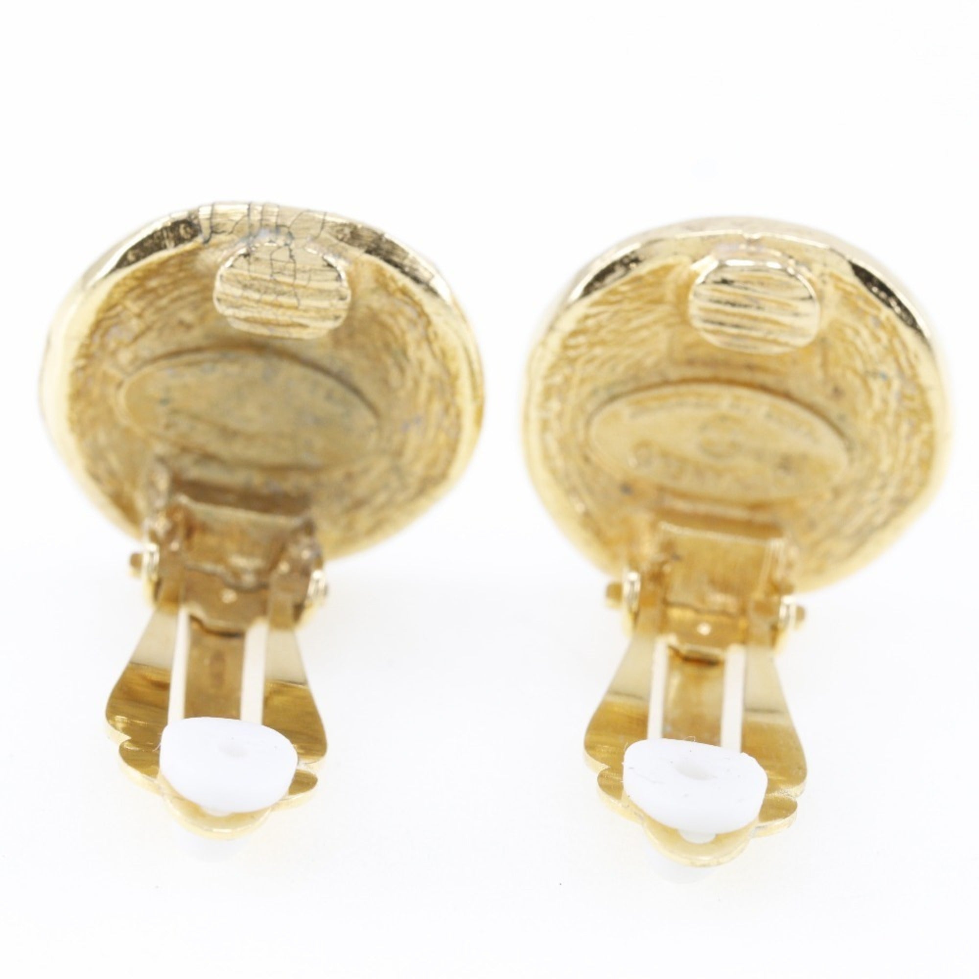 Vintage Earrings Gold-Tone Metal