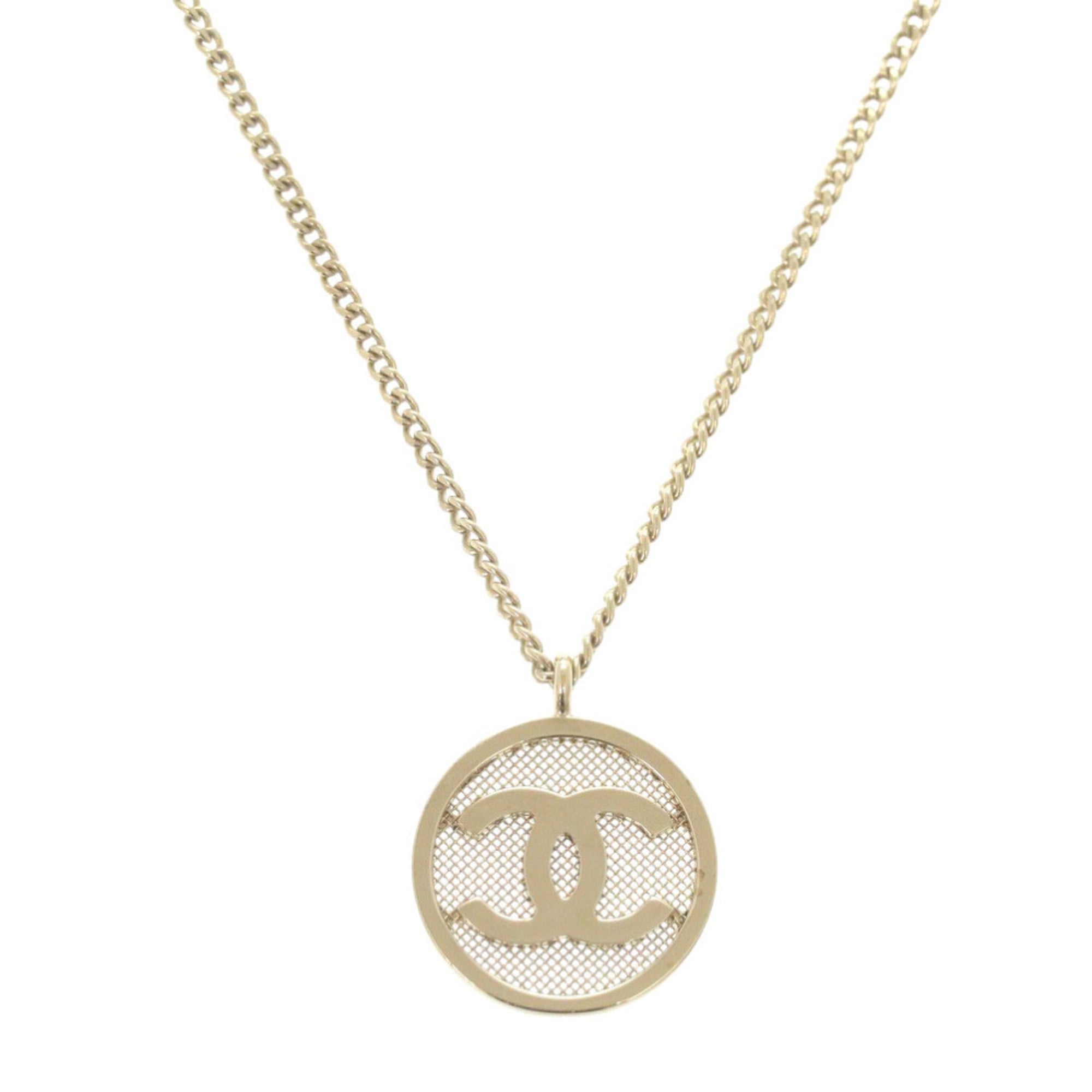 CC Logo Pendant Necklace Metal