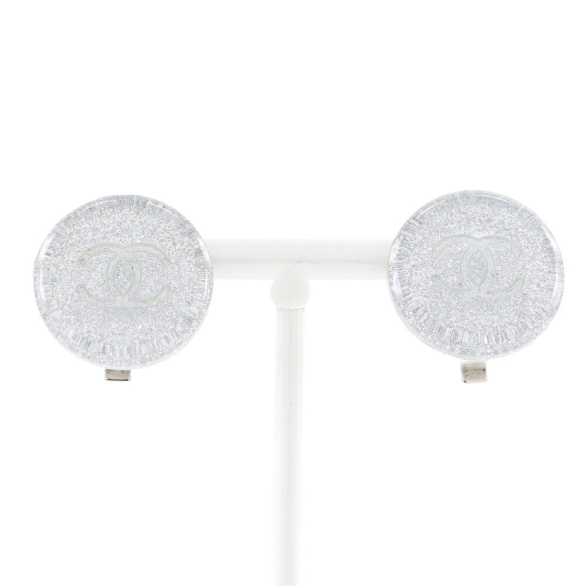 CC Logo Clip-On Earrings Sterling Silver