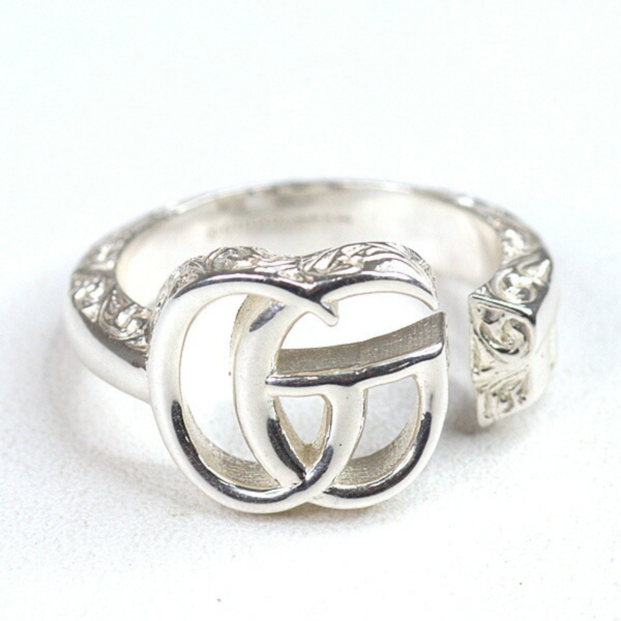 Double G Key Motif Ring Sterling Silver