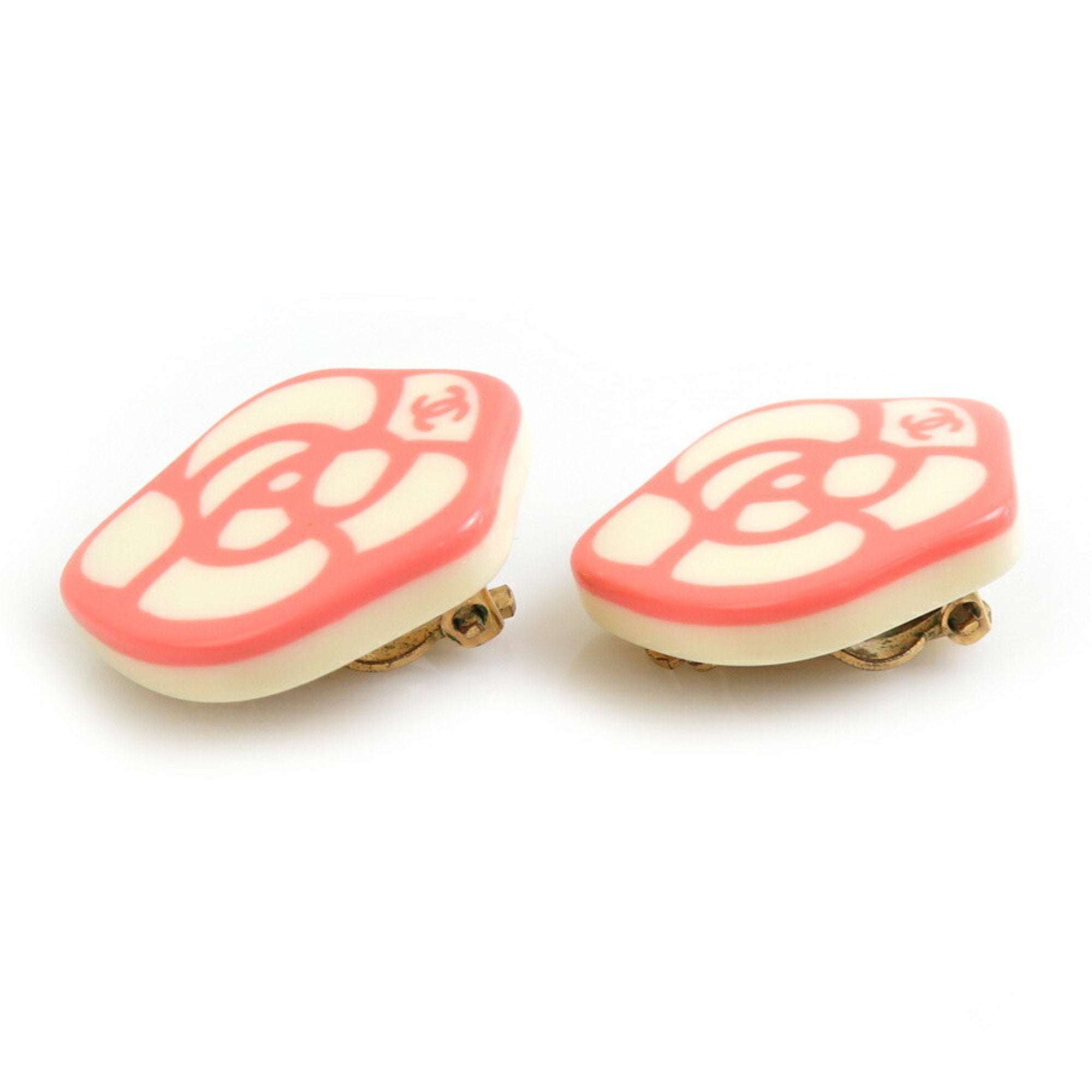 CC Logo Clip-On Earrings Gold-Tone Metal